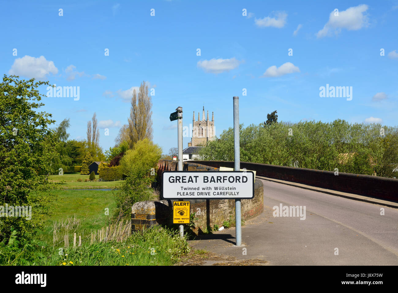 Village of Great Barford in Bedfordshire England Stock Photo Alamy