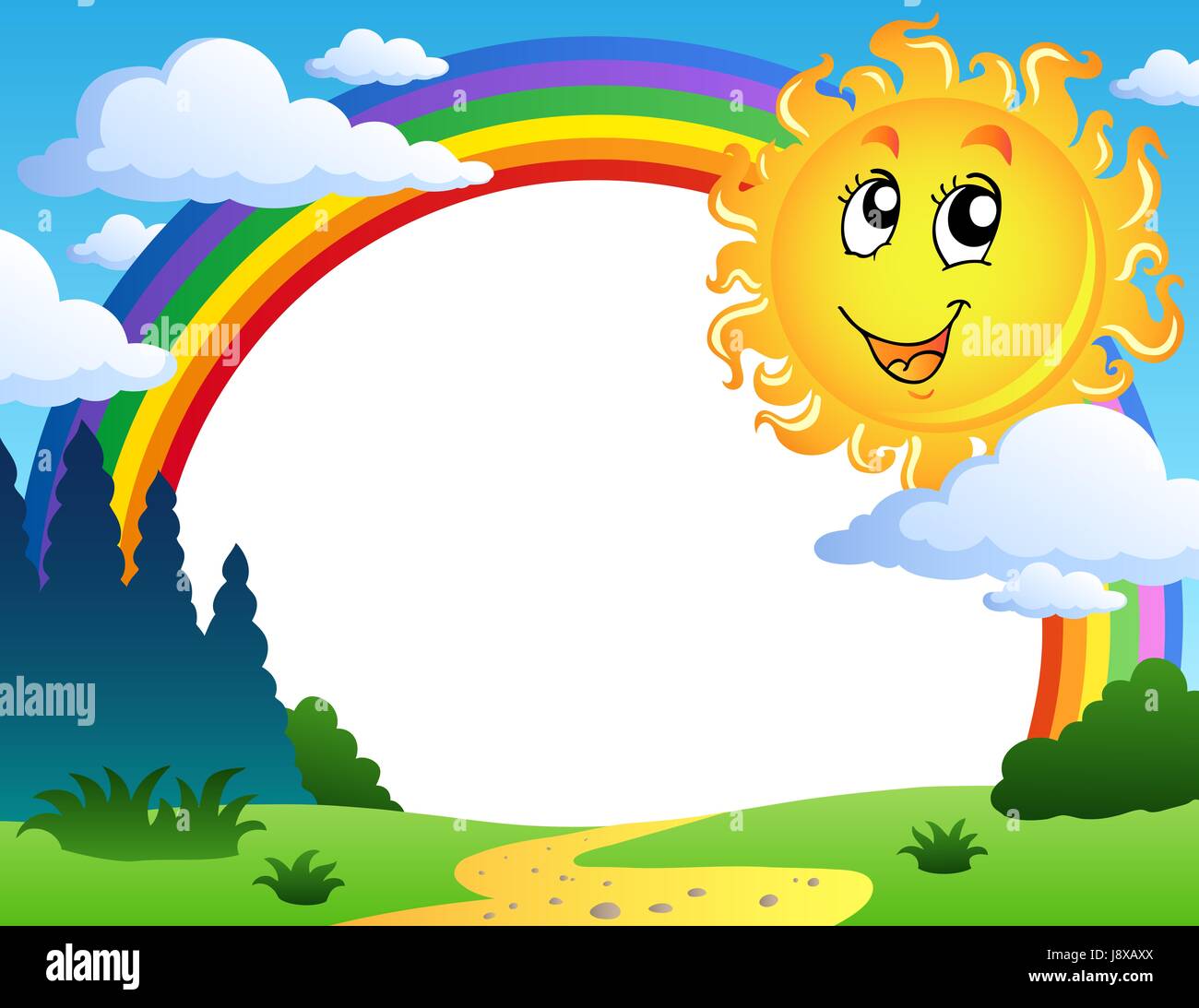 cloud, rainbow, landscape, scenery, countryside, nature, scene ...