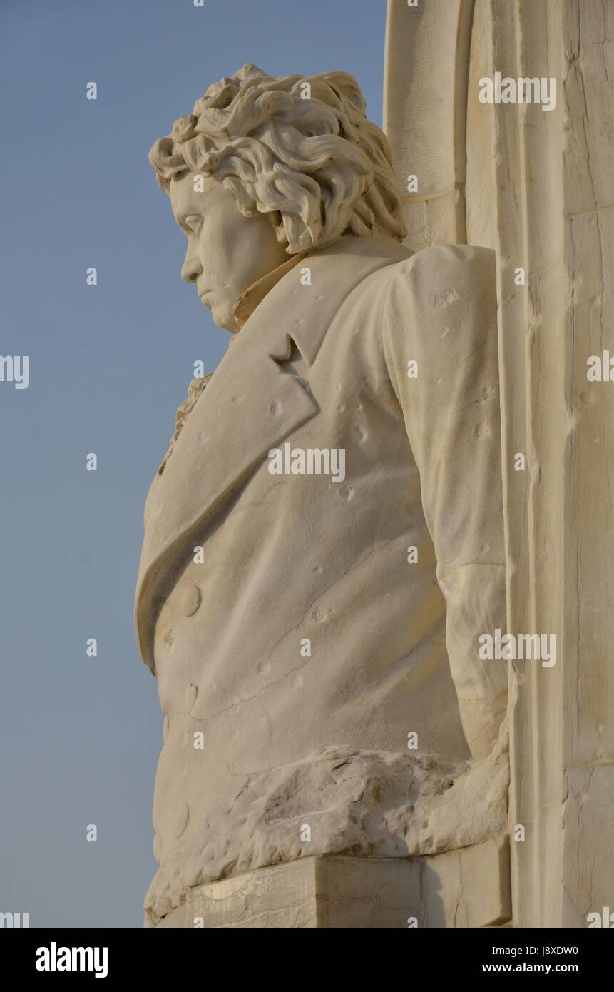 beethoven on the set up of musicians siemering monument in berlin Stock Photo