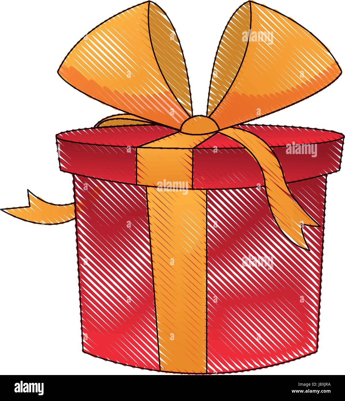 https://c8.alamy.com/comp/J8XJRA/drawing-red-gift-box-wrapped-ribbon-bow-decoration-J8XJRA.jpg
