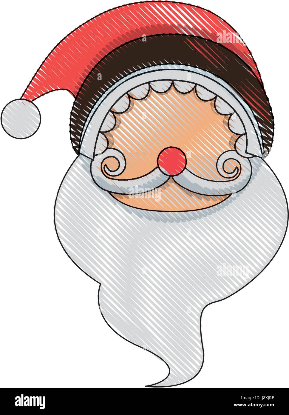 Christmas Face Santa Claus Character Image Stock Vector Art