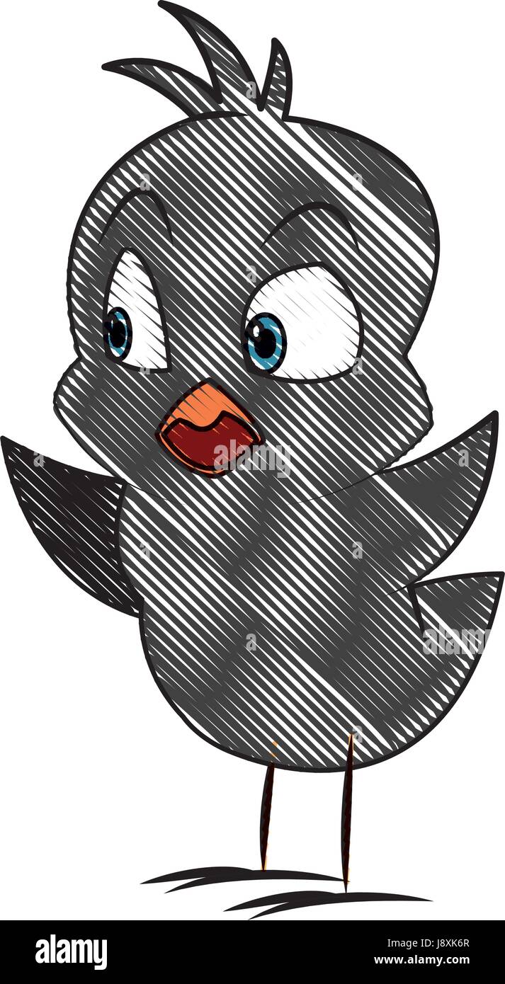 cartoon little chicken bird farm animal image Stock Vector Image & Art ...