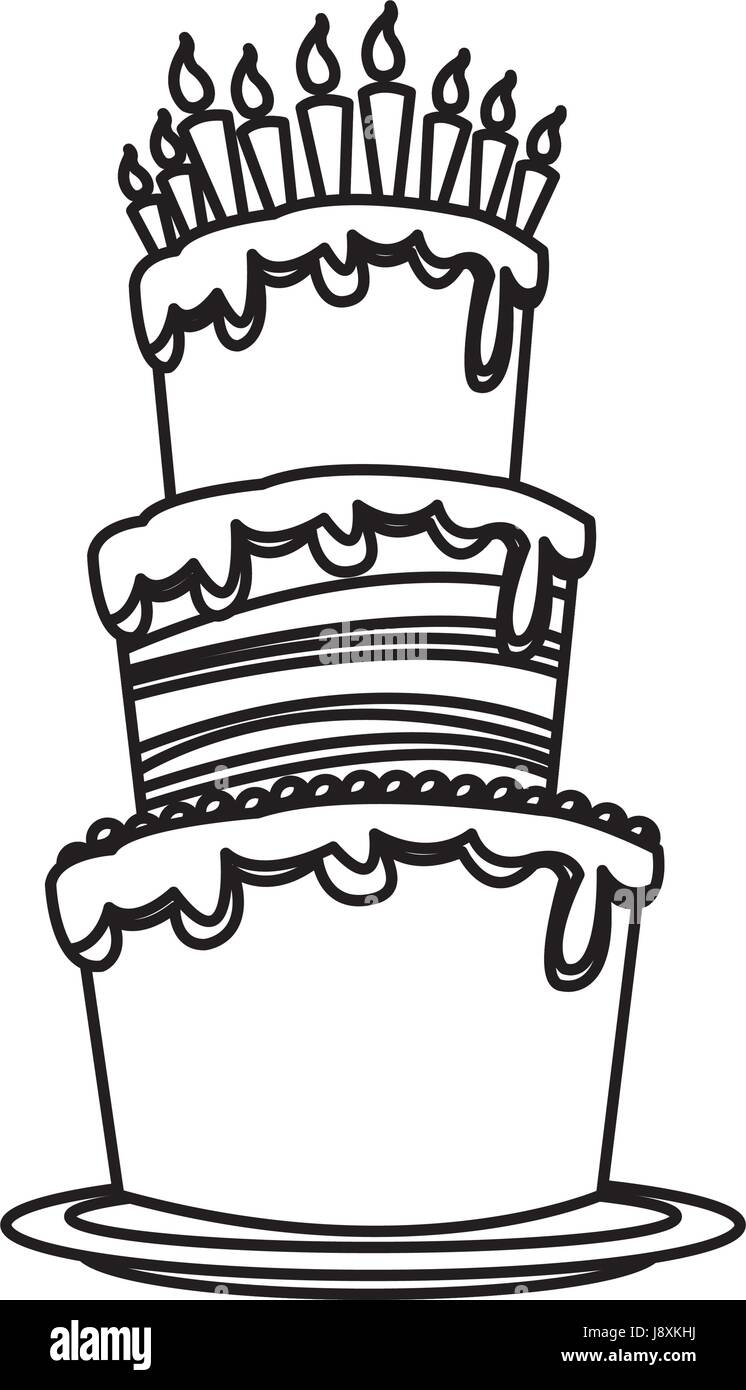 PNG Hand Drawn Decoration Clipart Kit Doodle 30 Line Arts Cakes Clip