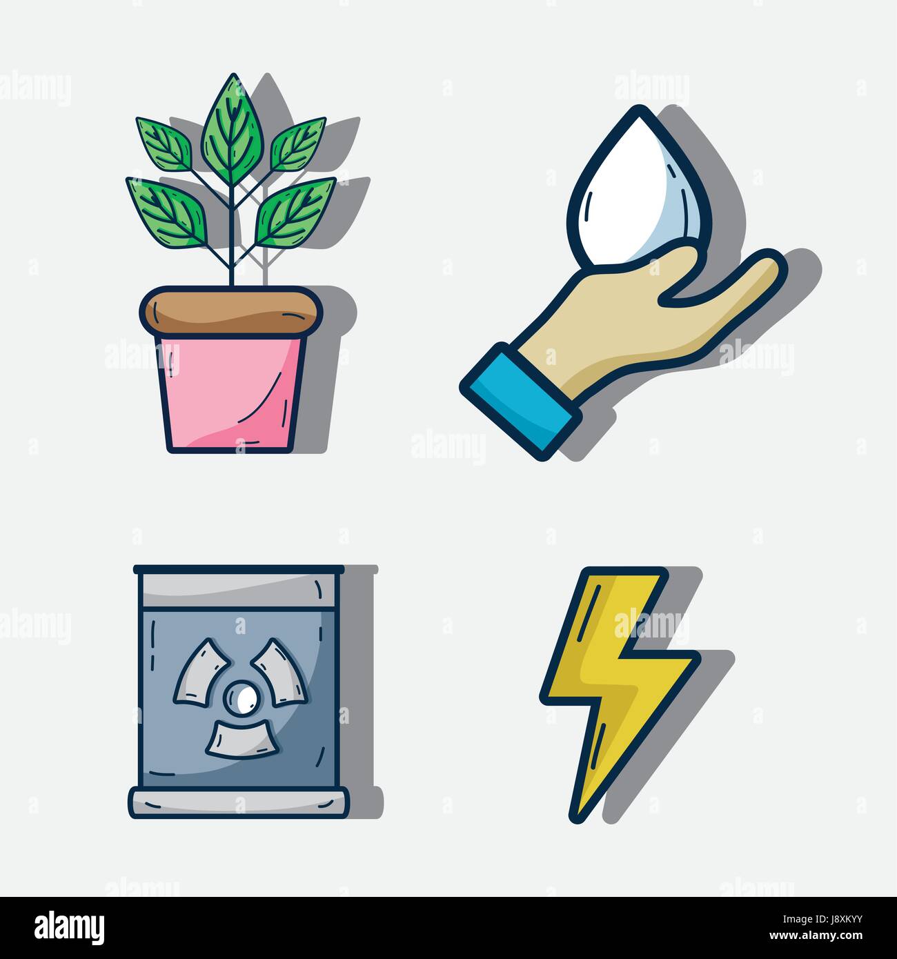set environment nature care to ecology Stock Vector Image & Art - Alamy