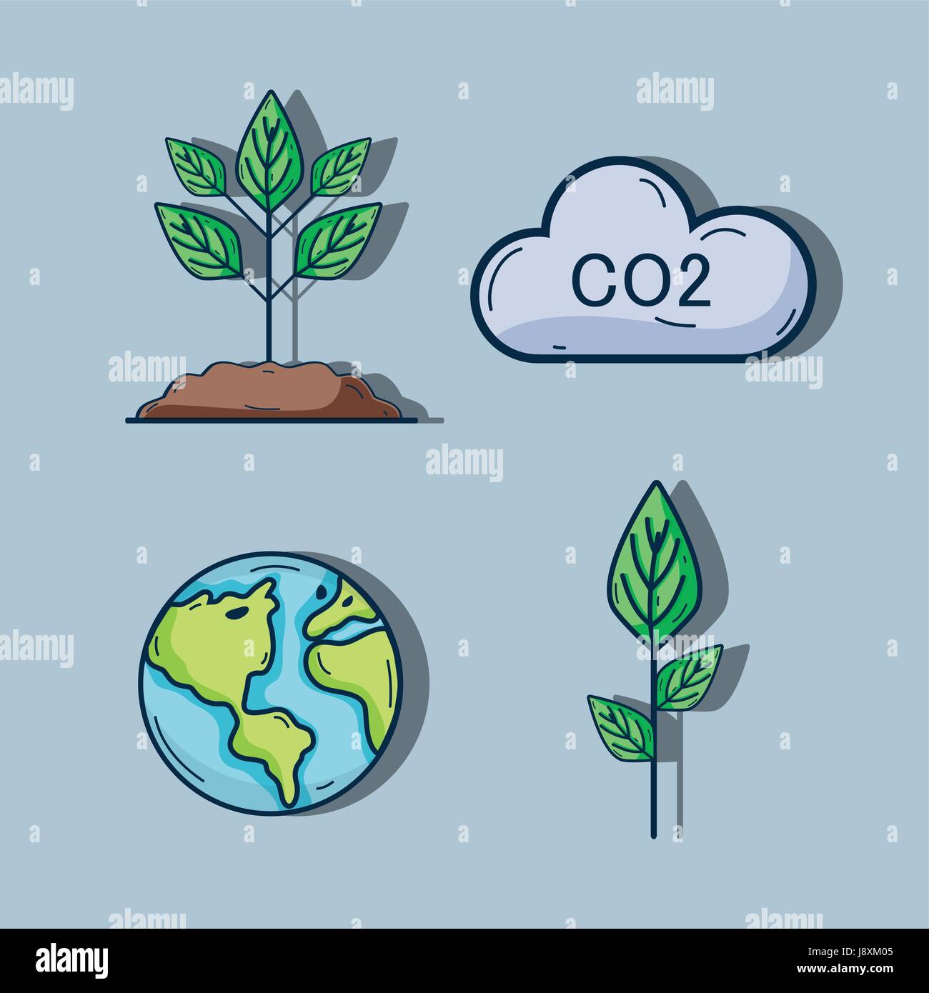 set environment nature care to ecology Stock Vector Image & Art - Alamy