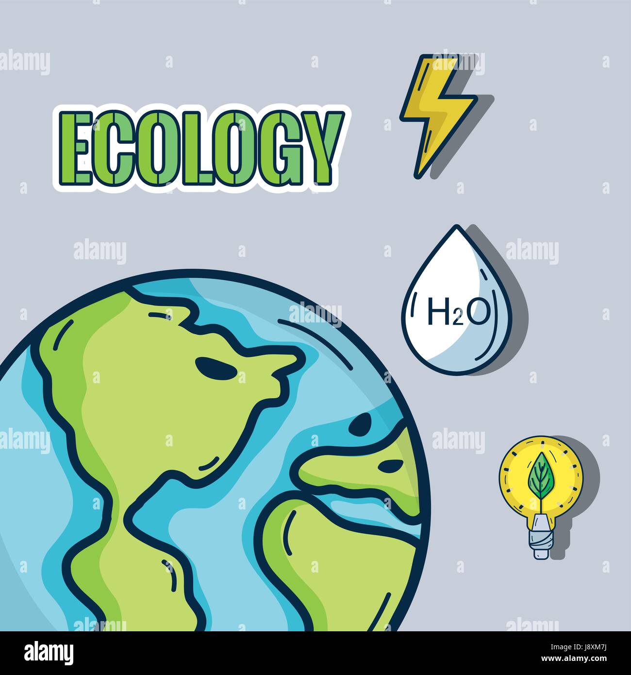 earth planet with ecology icons Stock Vector Image & Art - Alamy