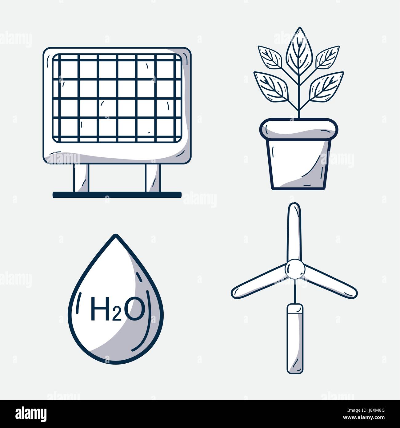 set environment nature care to ecology Stock Vector Image & Art - Alamy