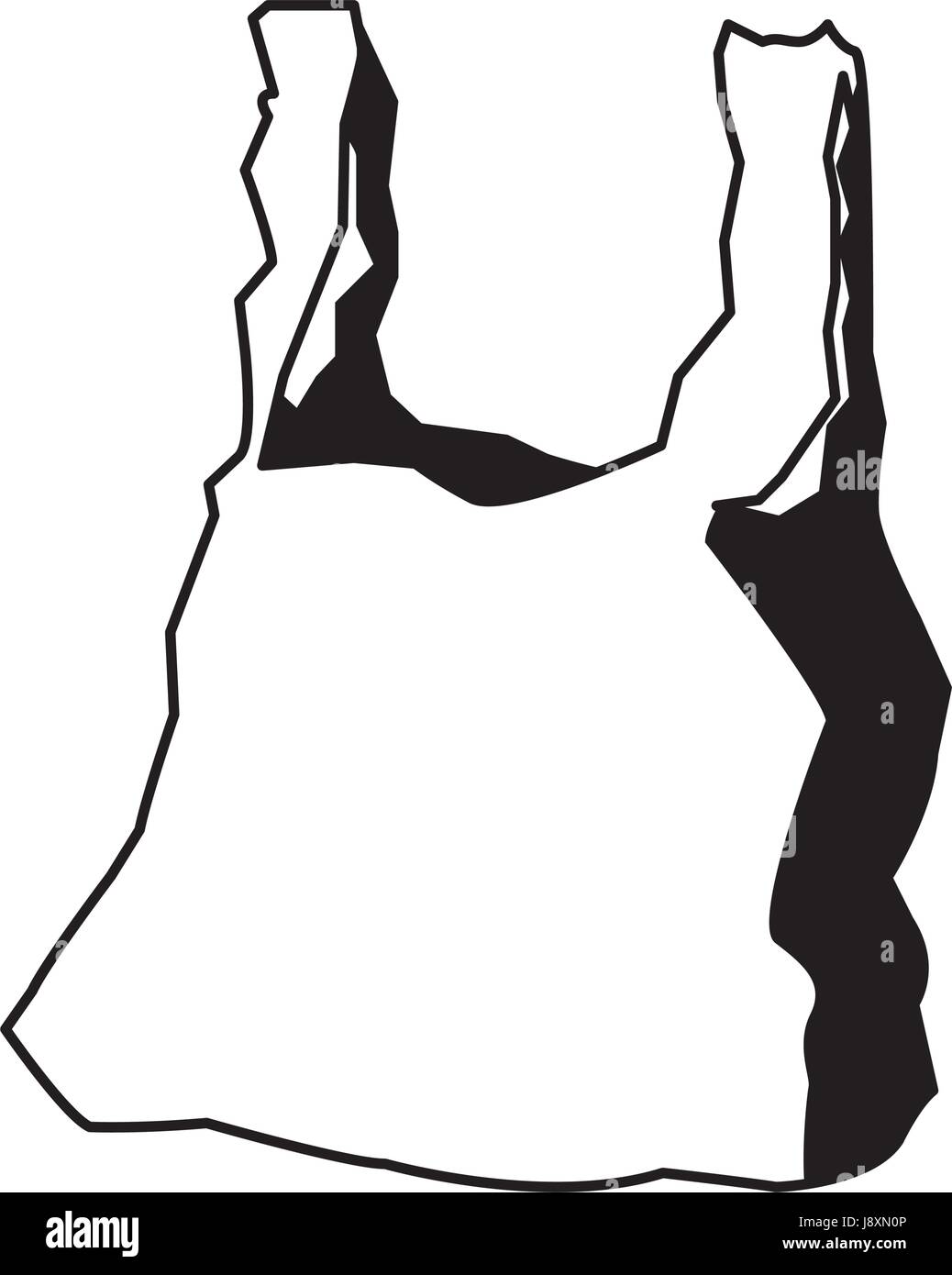 plastic shopping bag market handle retail icon Stock Vector Image & Art ...