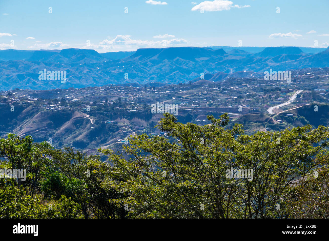 Above view overlooking natural vegetation and The Valley of A thousand ...