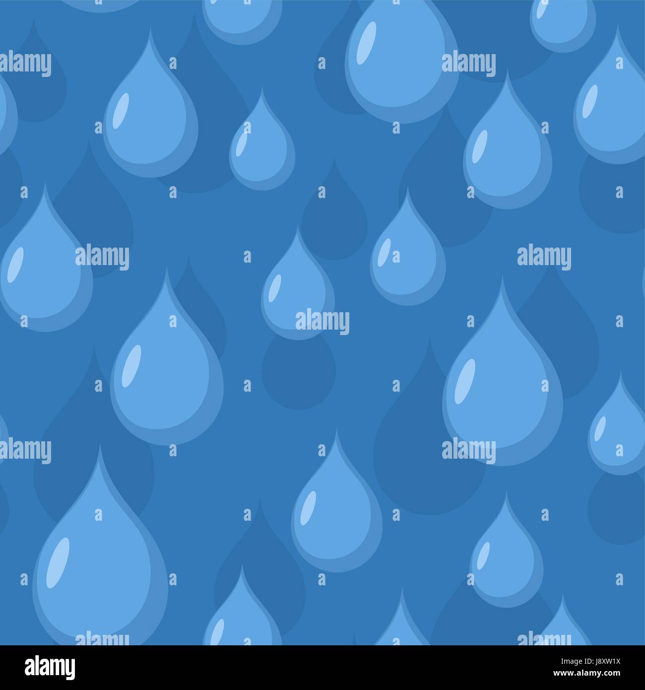 Rain seamless pattern. Vector background of Blue water drops Stock ...