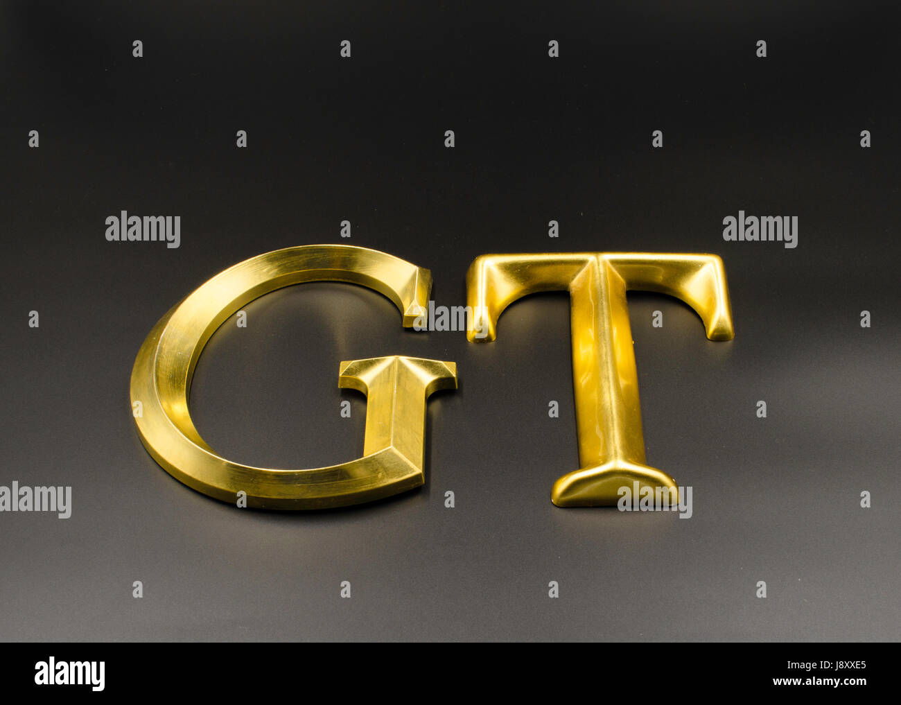 Gold Letters Stock Photo