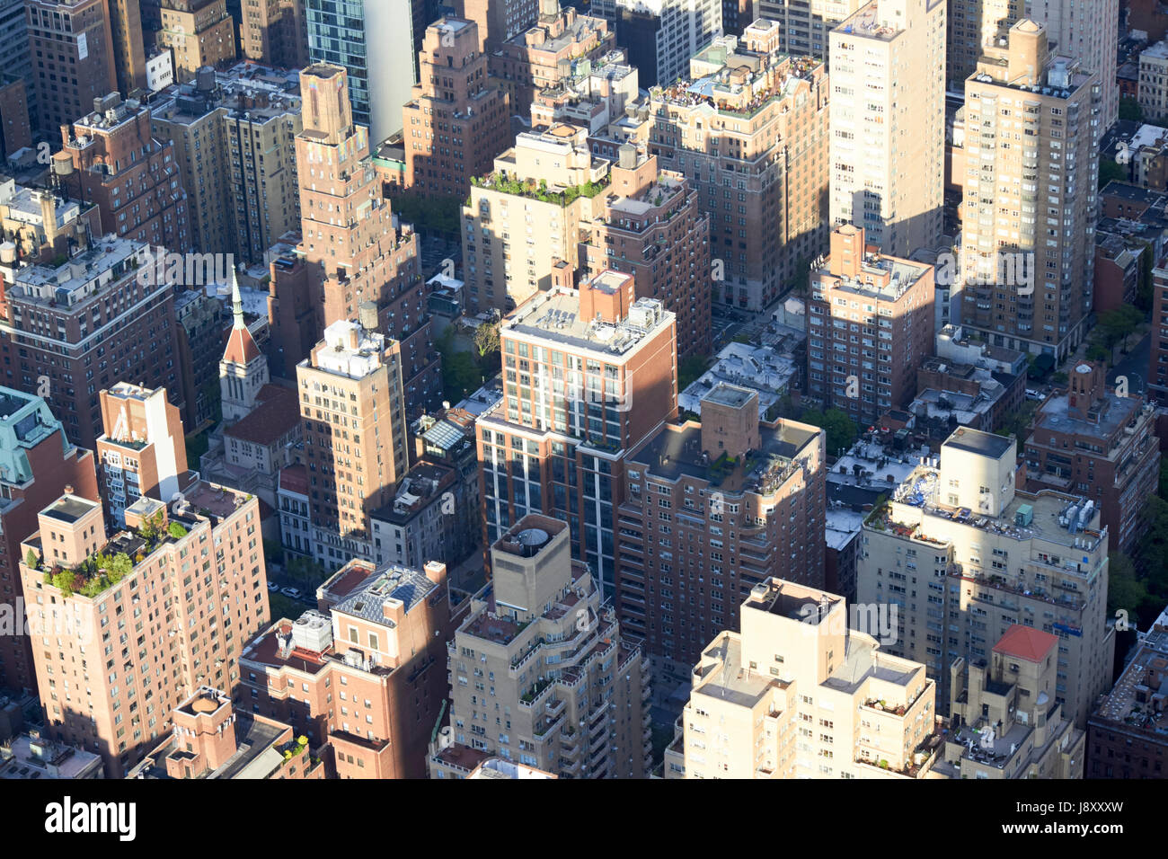 aerial view of the Murray hill neighborhood manhattan New York City USA Stock Photo