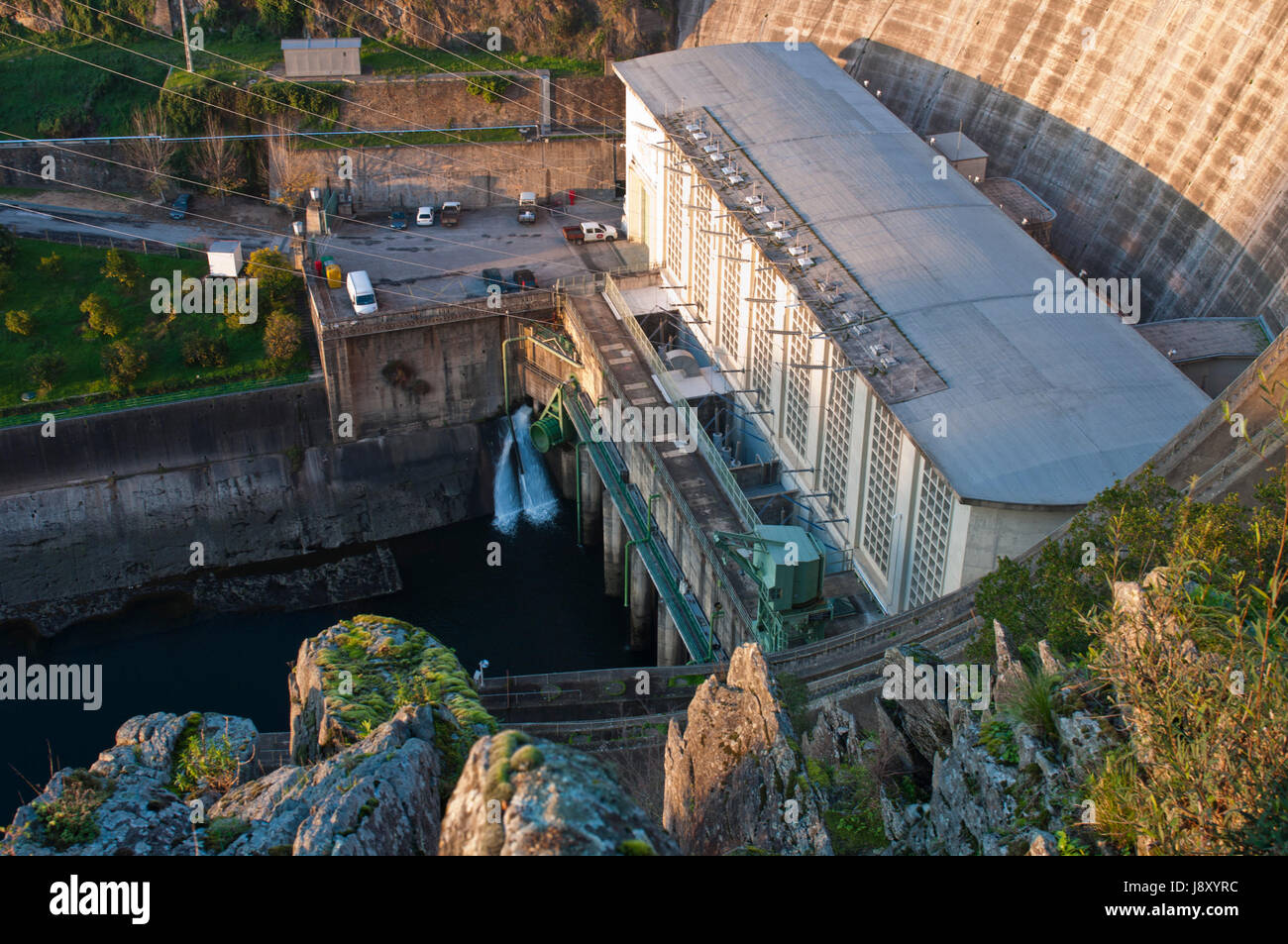 energy, power, electricity, electric power, portugal, dam, embankment, water, Stock Photo