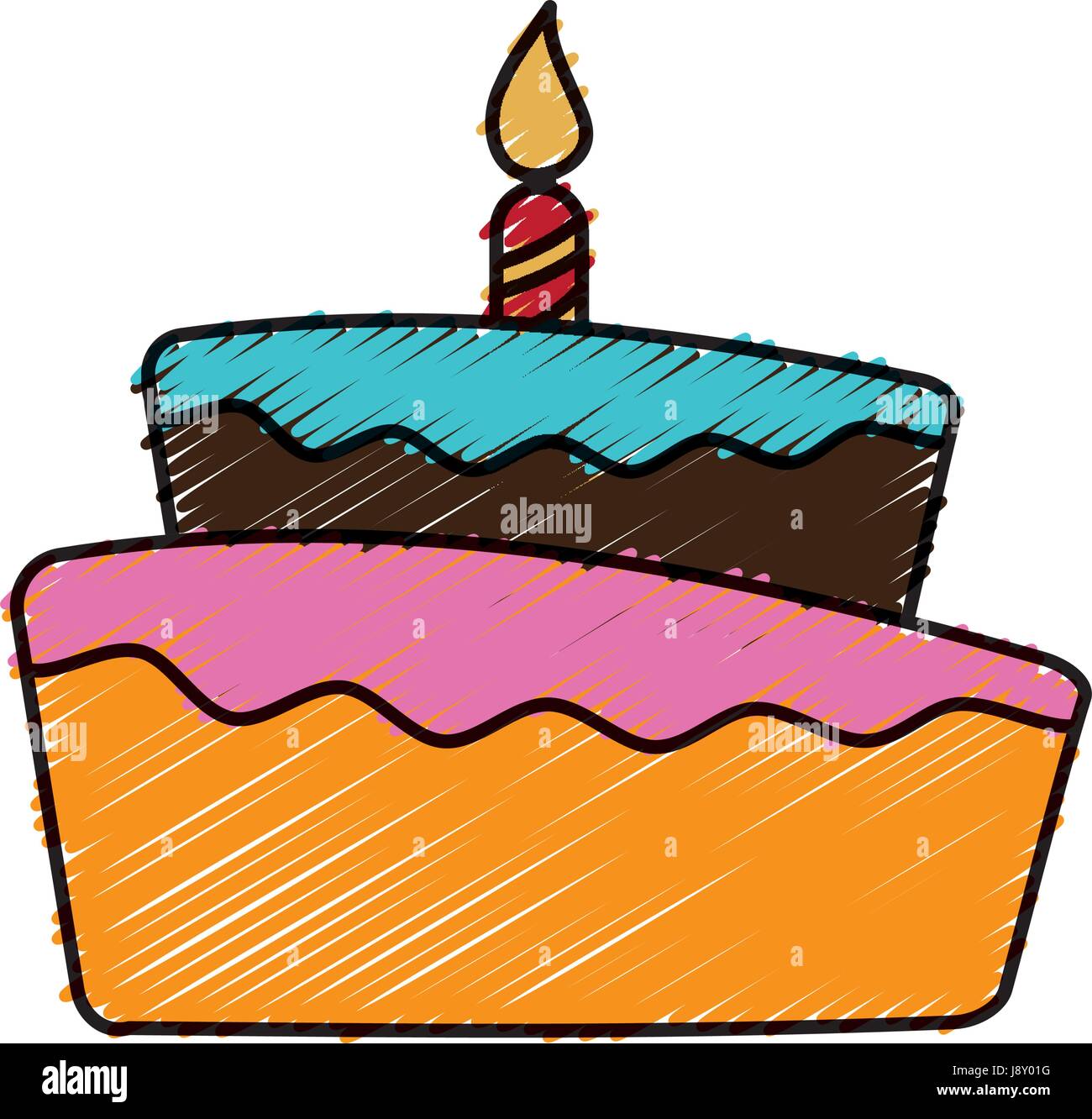 birthday cake icon Stock Vector Image & Art - Alamy