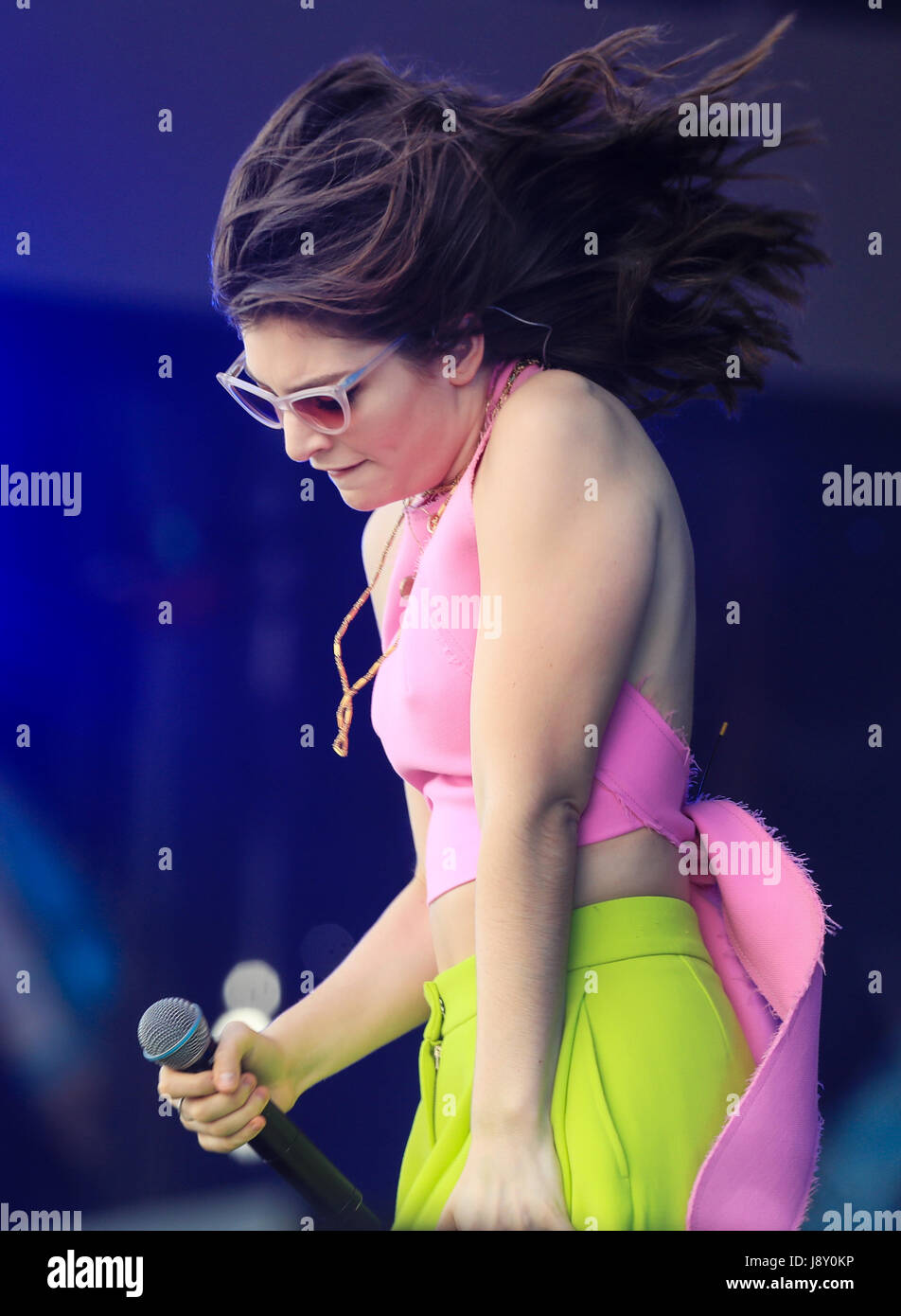 Lorde performs during the Radio 1's Big Weekend at Burton Constable