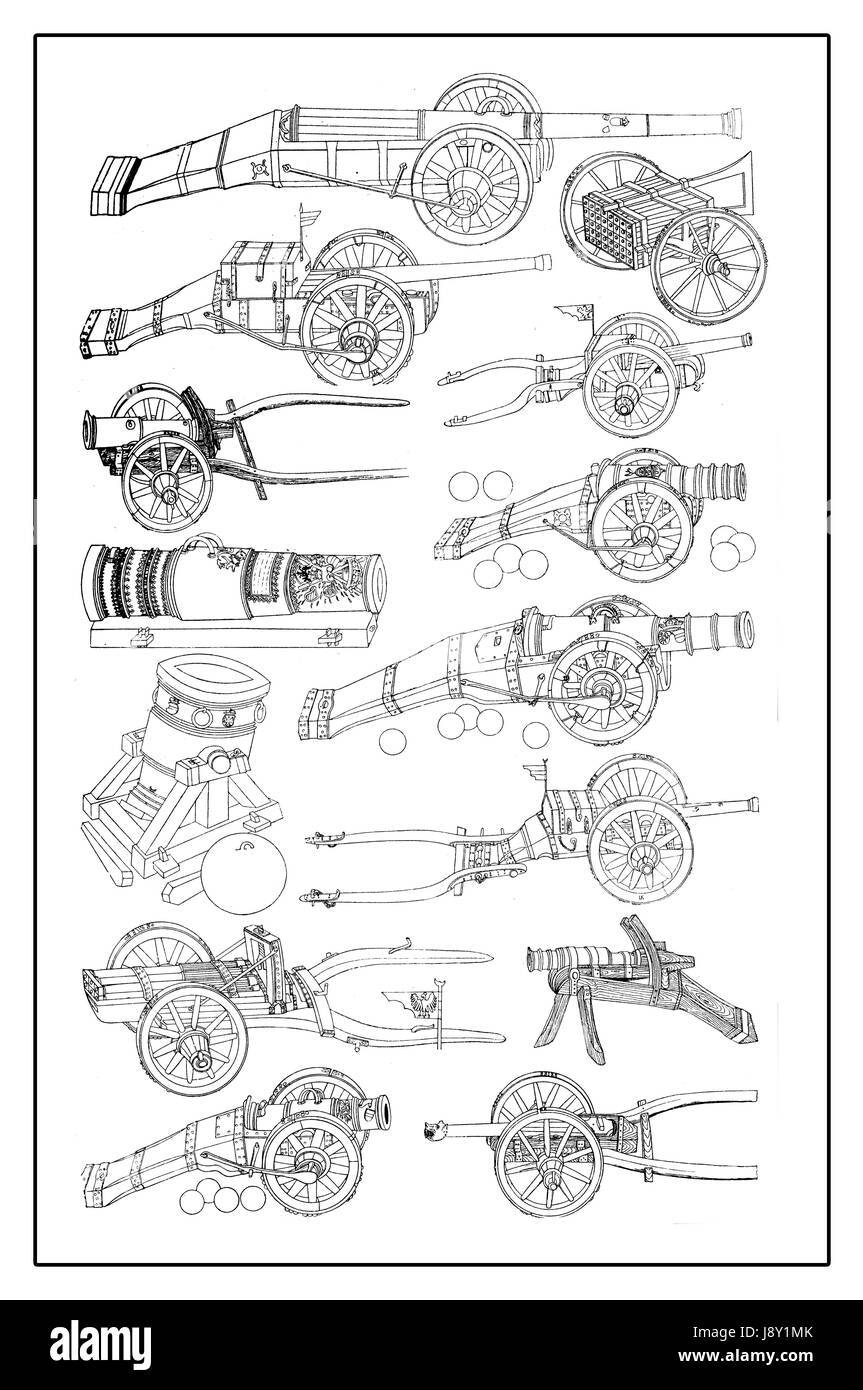 German artillery in XV century Stock Photo