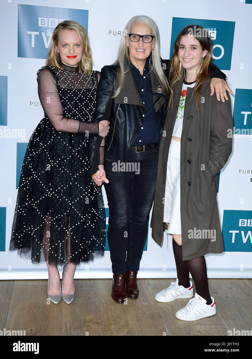 Elisabeth Moss, Director Jane Campion and Alice Englert attending the