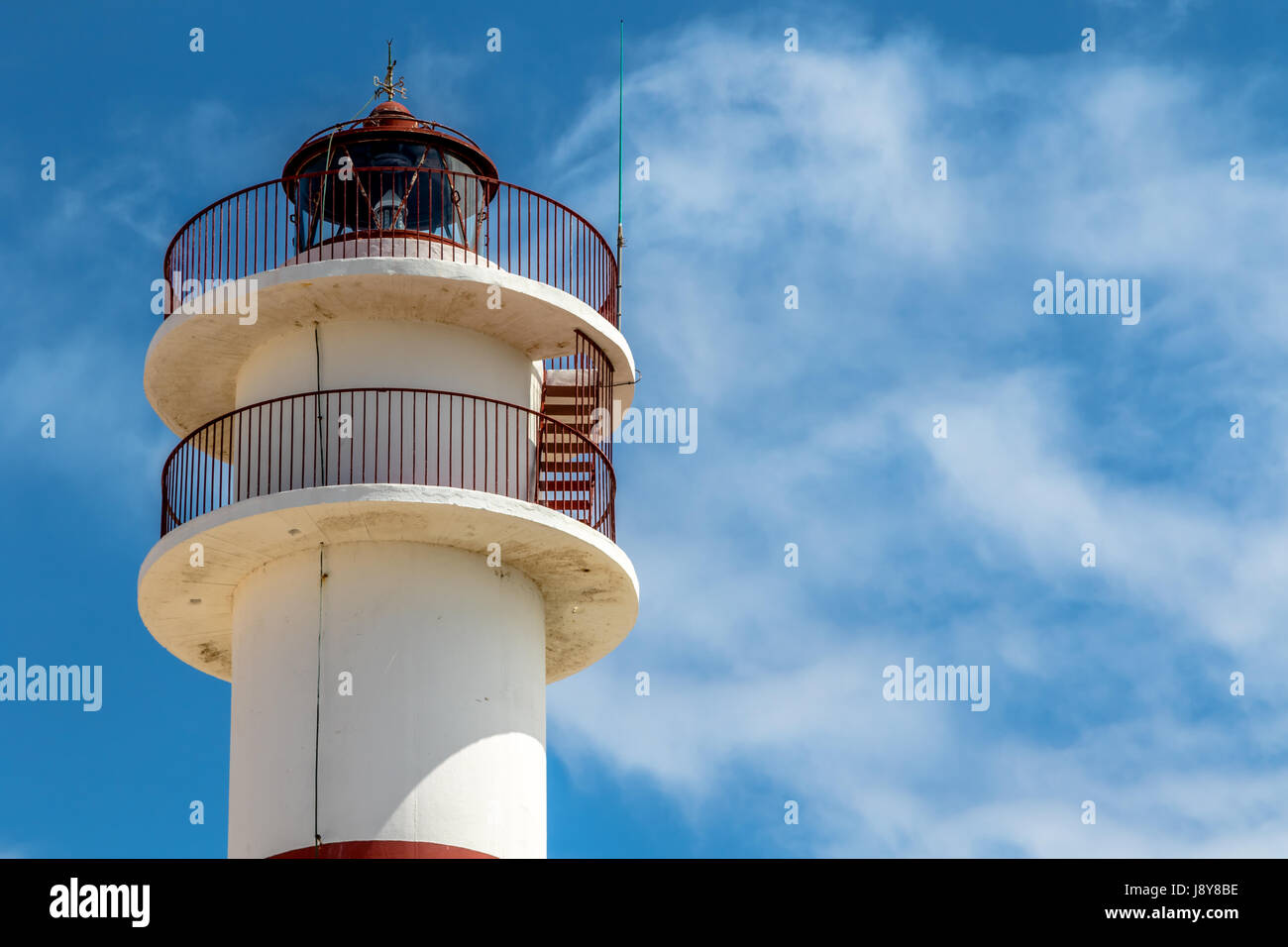 New lighthouse in Rota, Cadiz, Spain Stock Photo