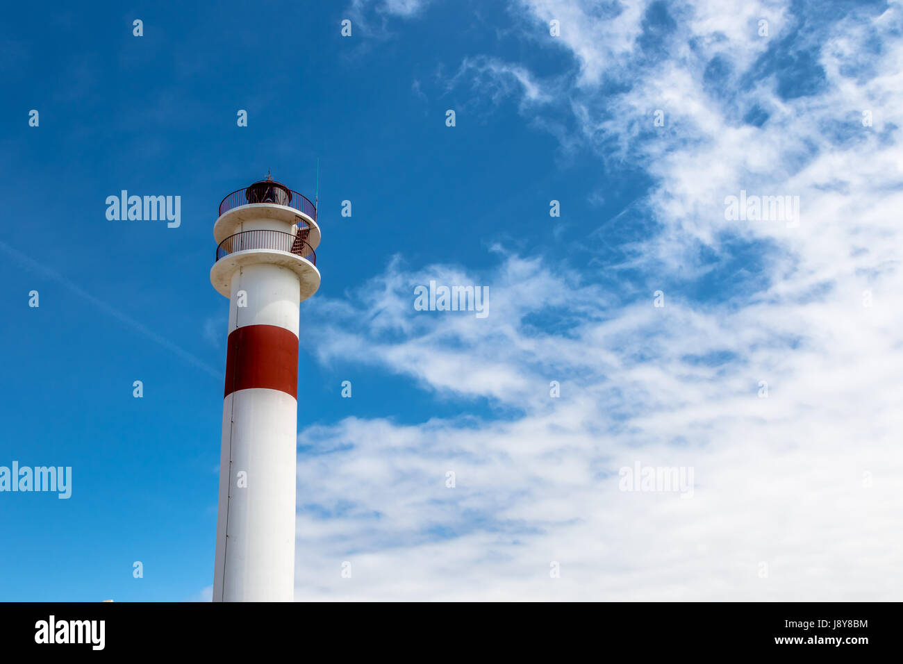 New lighthouse in Rota, Cadiz, Spain Stock Photo