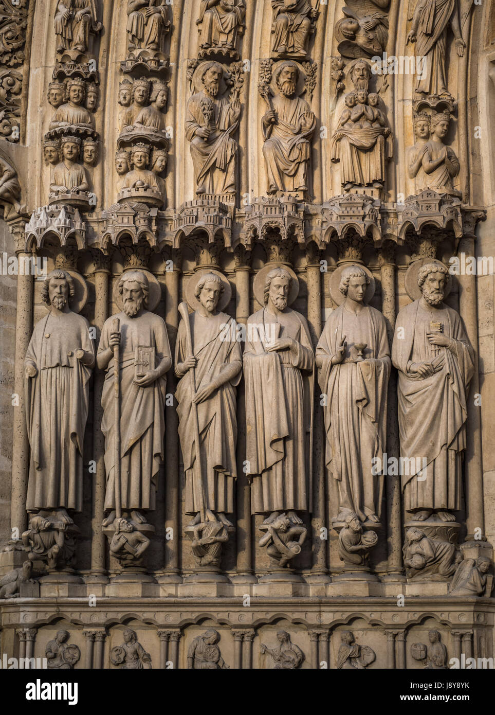 Notre-Dame de Paris, the Portal of the Judgement Stock Photo