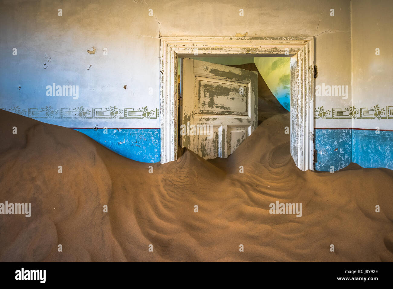 Abandoned ghost town of Kolmanskop in Namibia Stock Photo