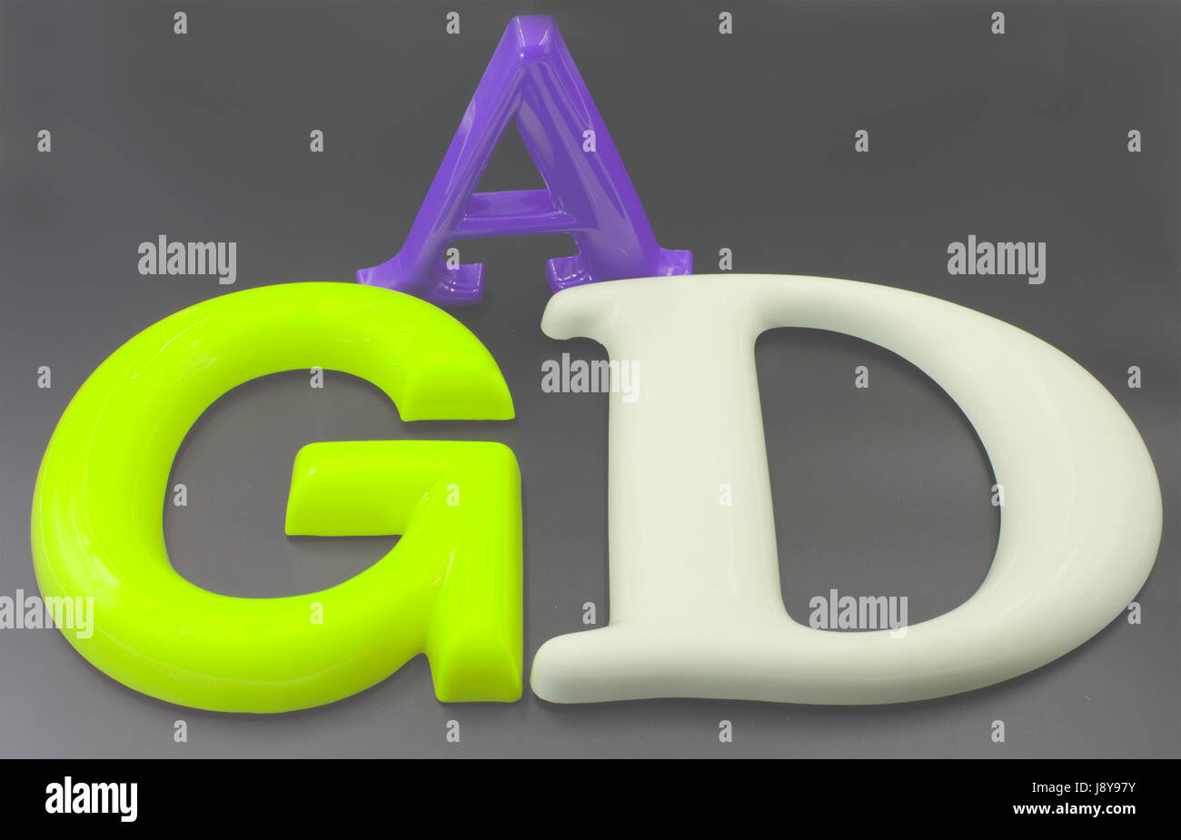 3D Plastic letters Stock Photo