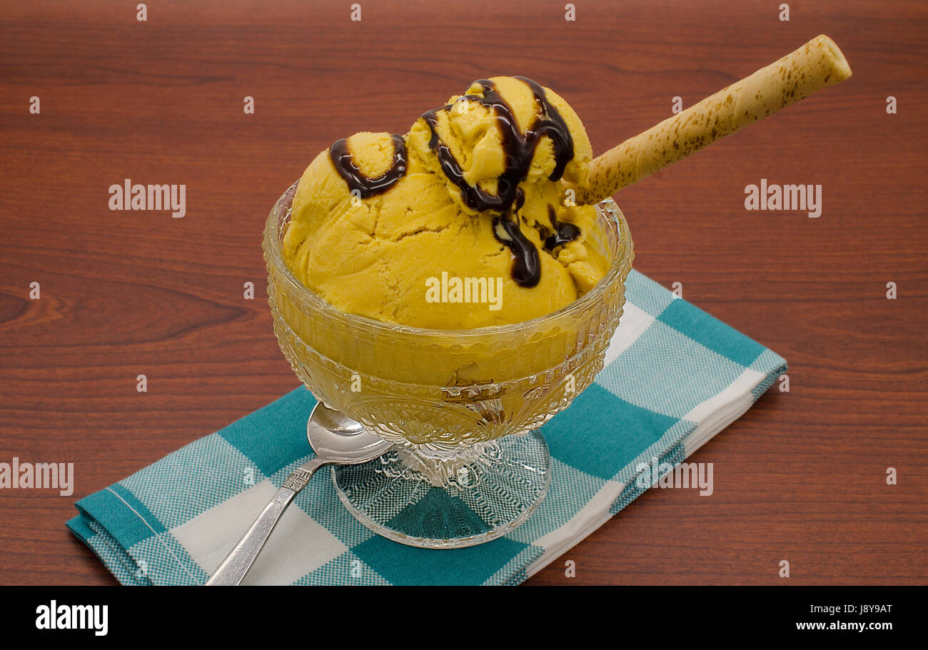 Lucuma Ice Cream Stock Photo