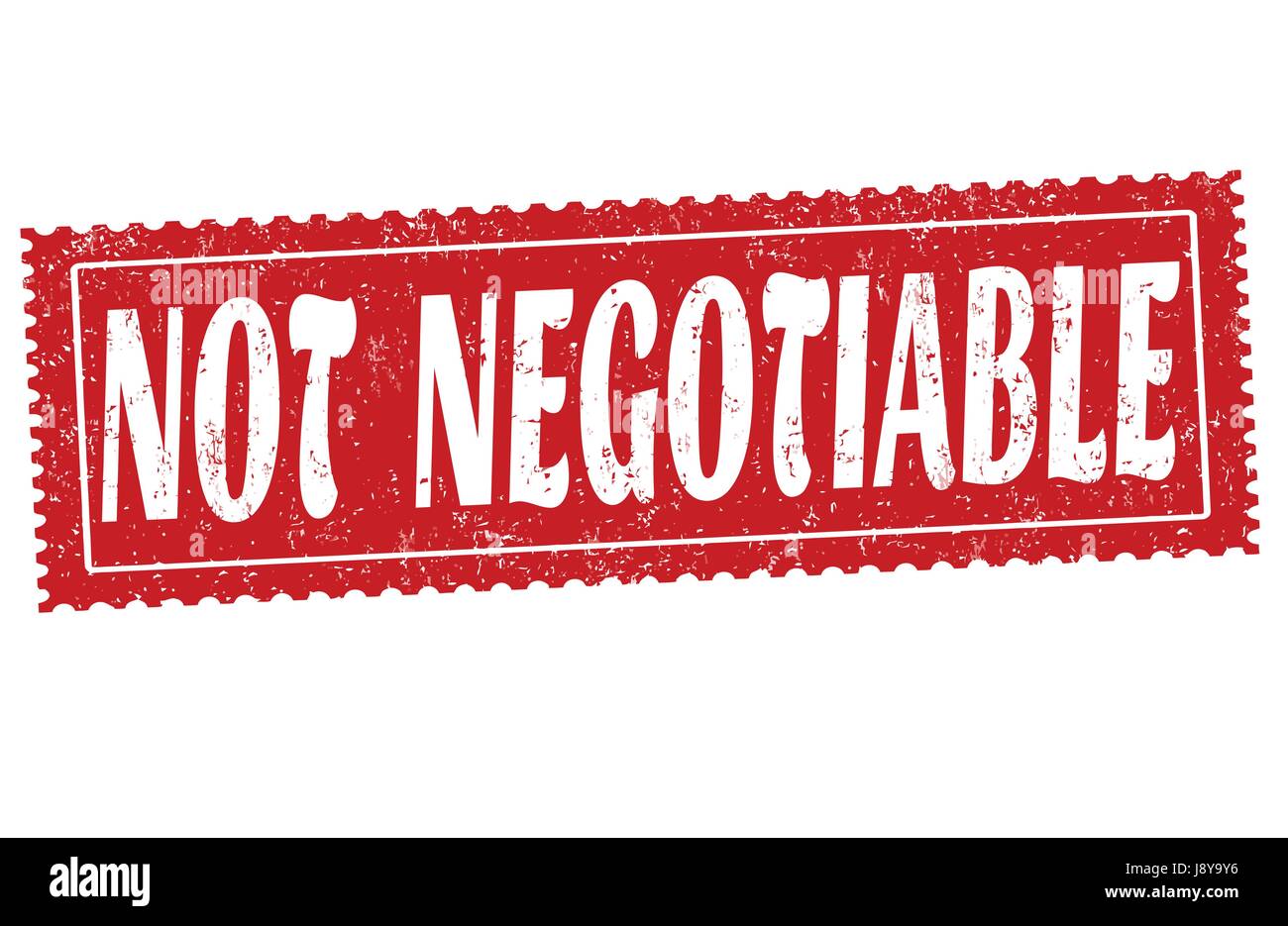 Not negotiable sign or stamp on white background, vector illustration Stock Vector