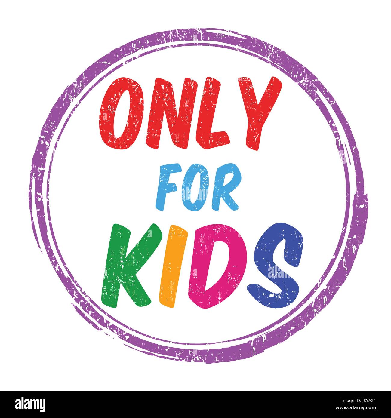 Only for kids sign or stamp on white background vector illustration