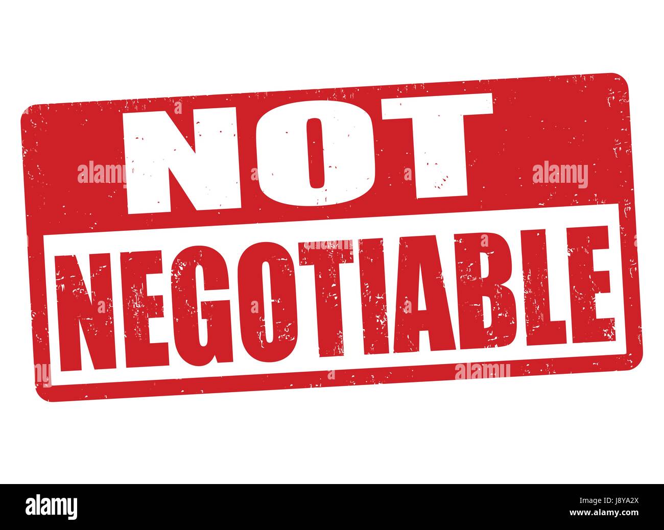 Not negotiable sign or stamp on white background, vector illustration Stock Vector