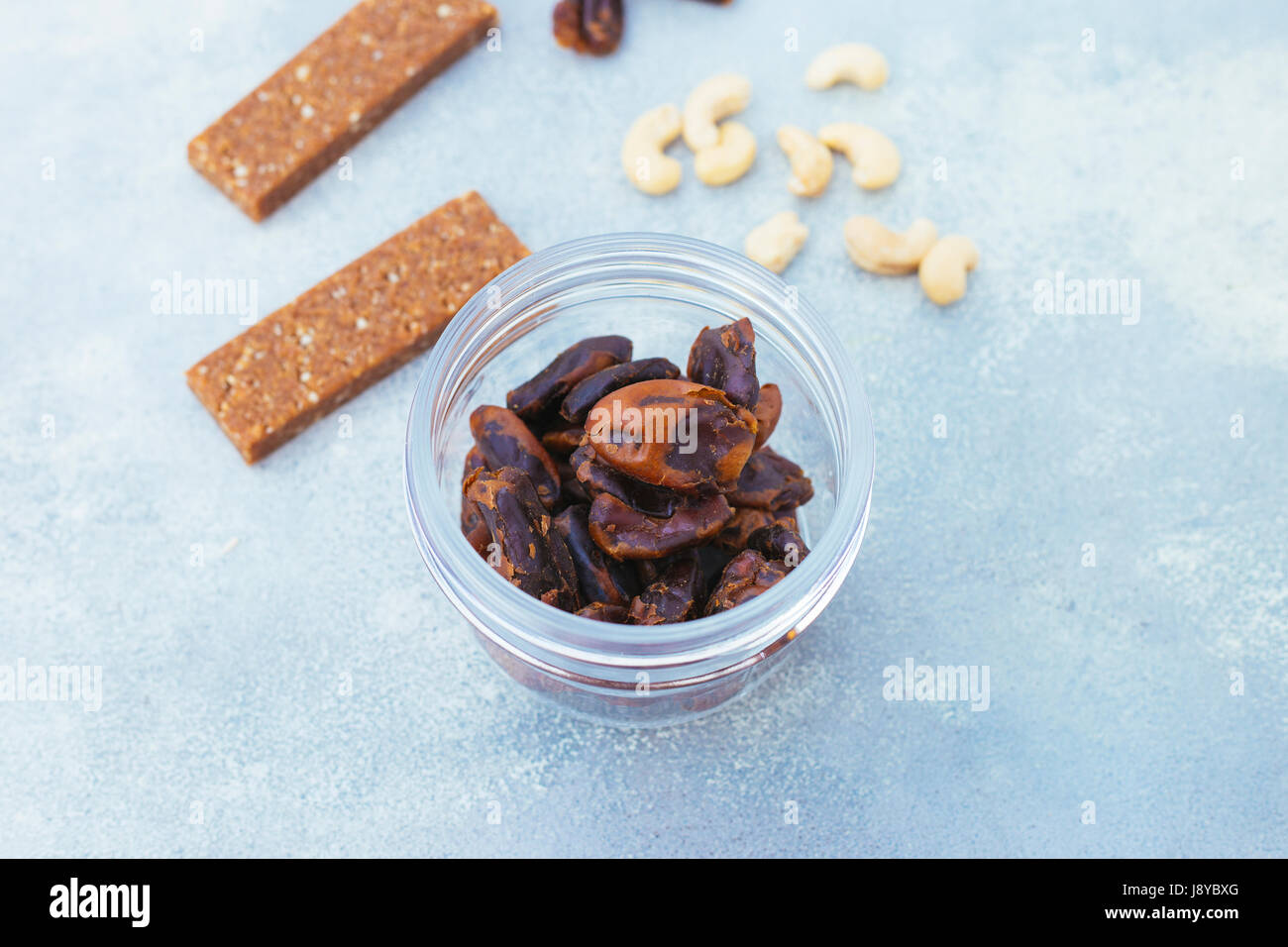 Date and Nut Energy Bar Stock Photo Alamy