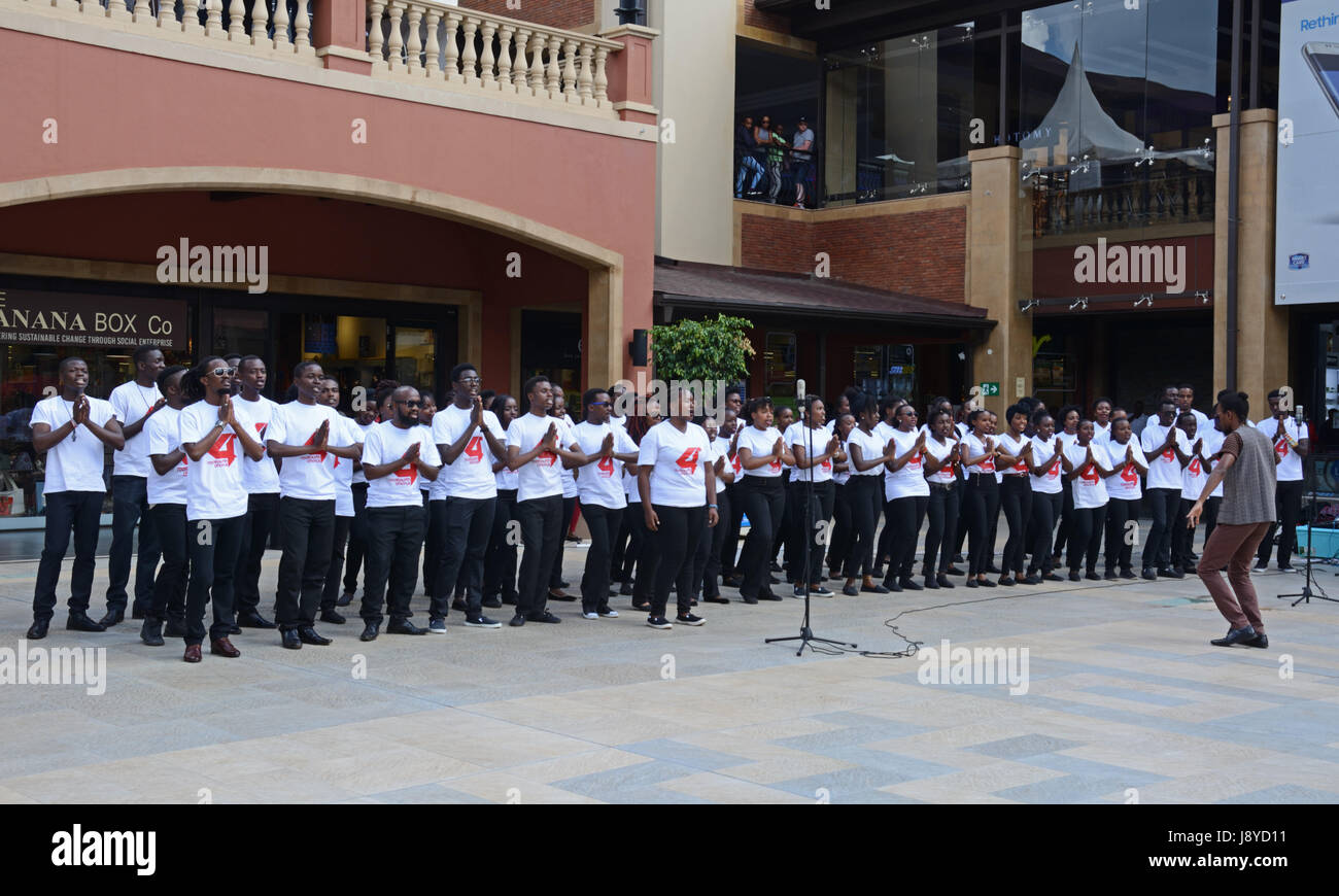 Kenyan Choir, in The Hub, Shopping Mall Stock Photo Alamy