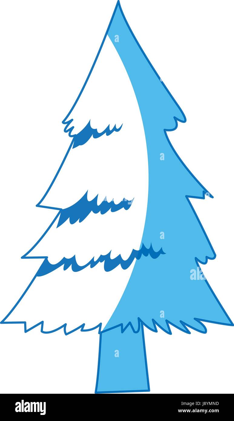 pine tree foliage trunk forest vegetation icon Stock Vector Image & Art ...