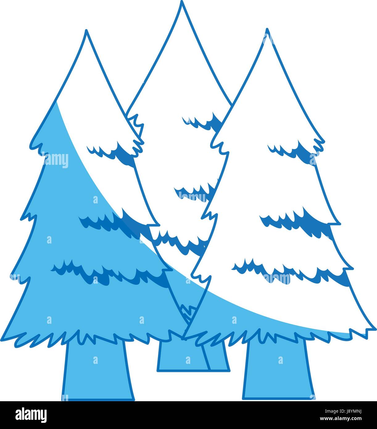 pine tree foliage trunk forest vegetation icon Stock Vector Image & Art ...