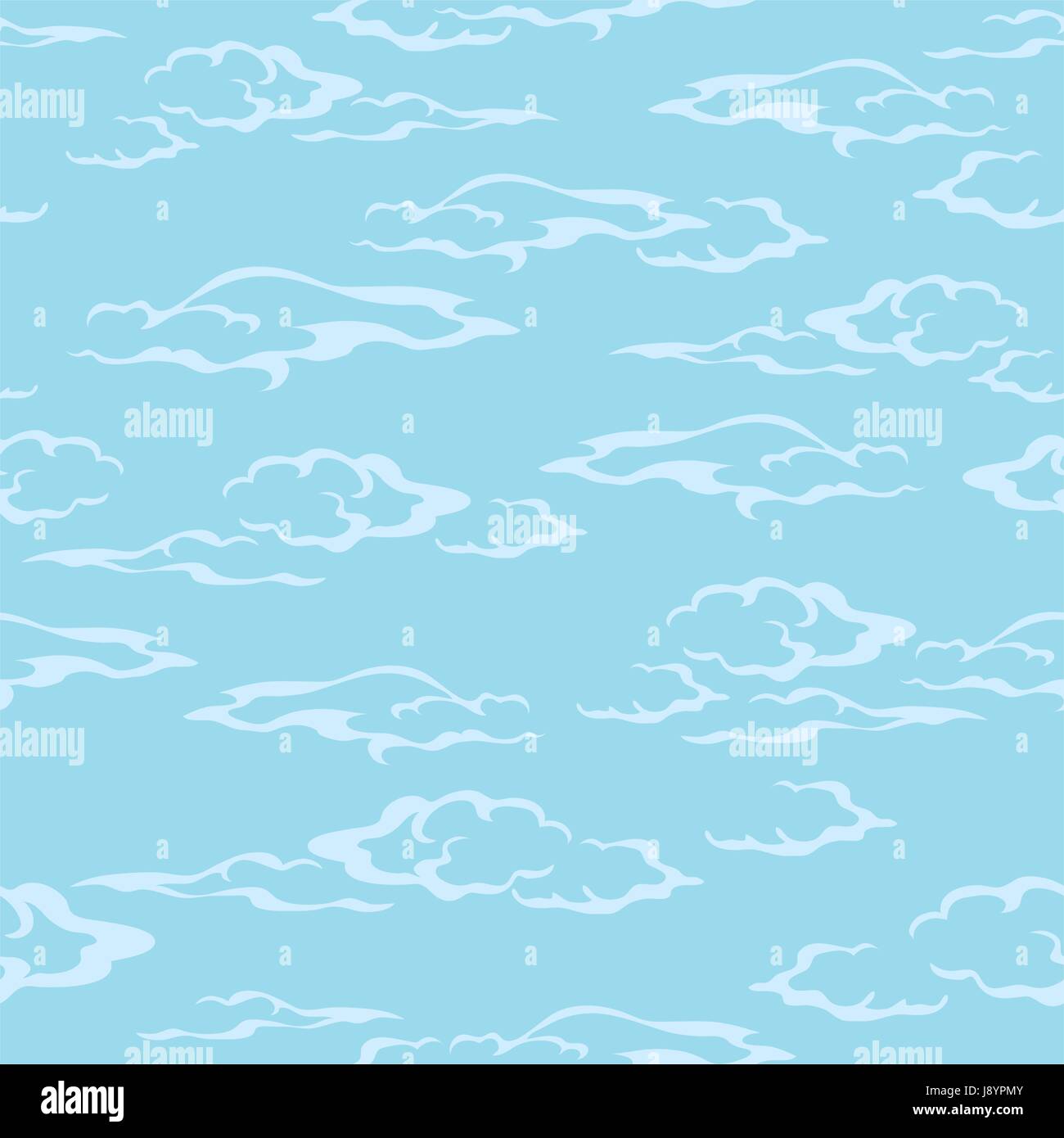 Seamless background, white clouds and blue sky. Vector Stock Vector ...