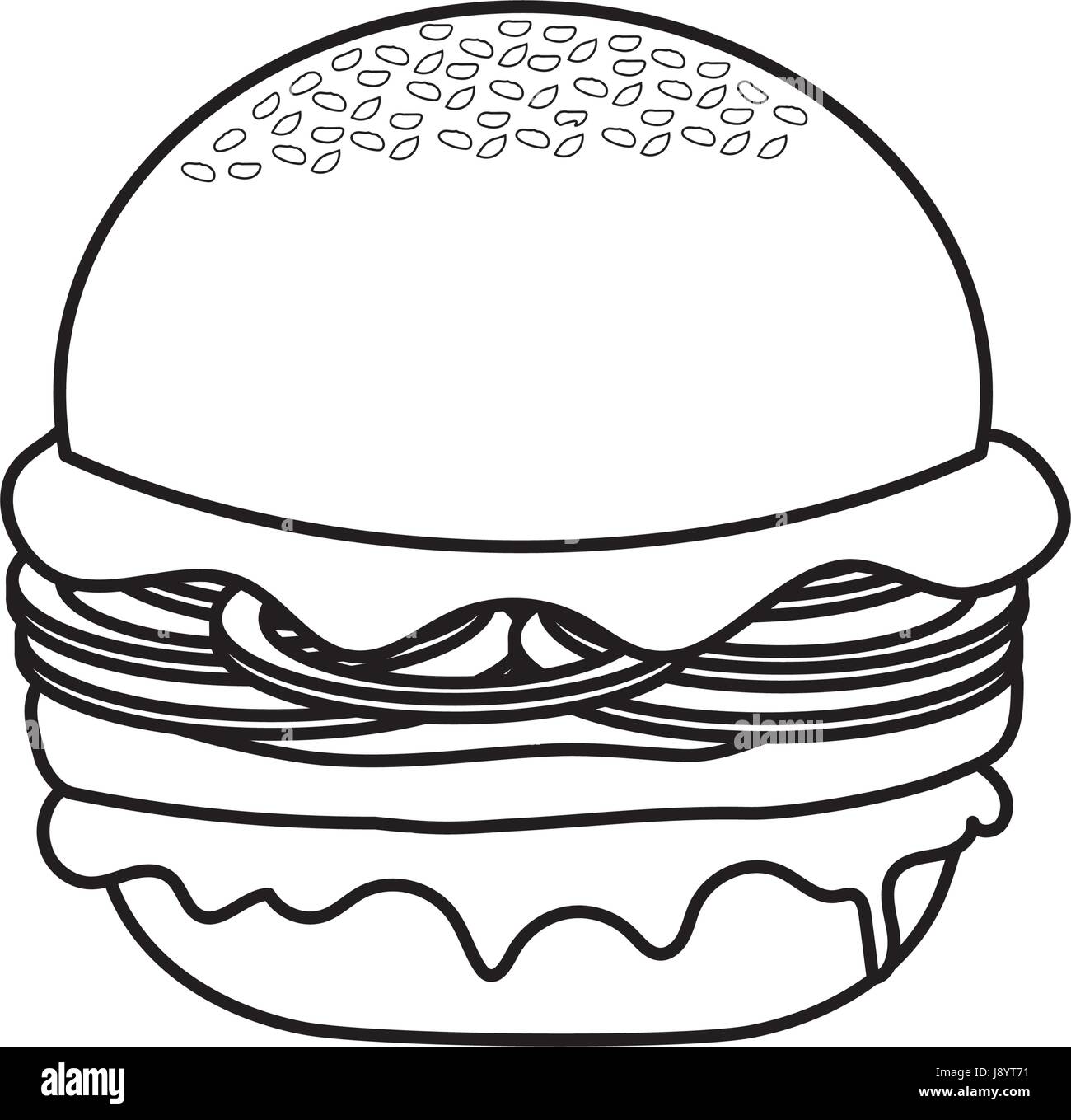 Line Delicious Hamburger Fast Food Meal Stock Vector Image Art Alamy line-delicious-hamburger-fast-food-meal-stock-vector-image-art-alamy