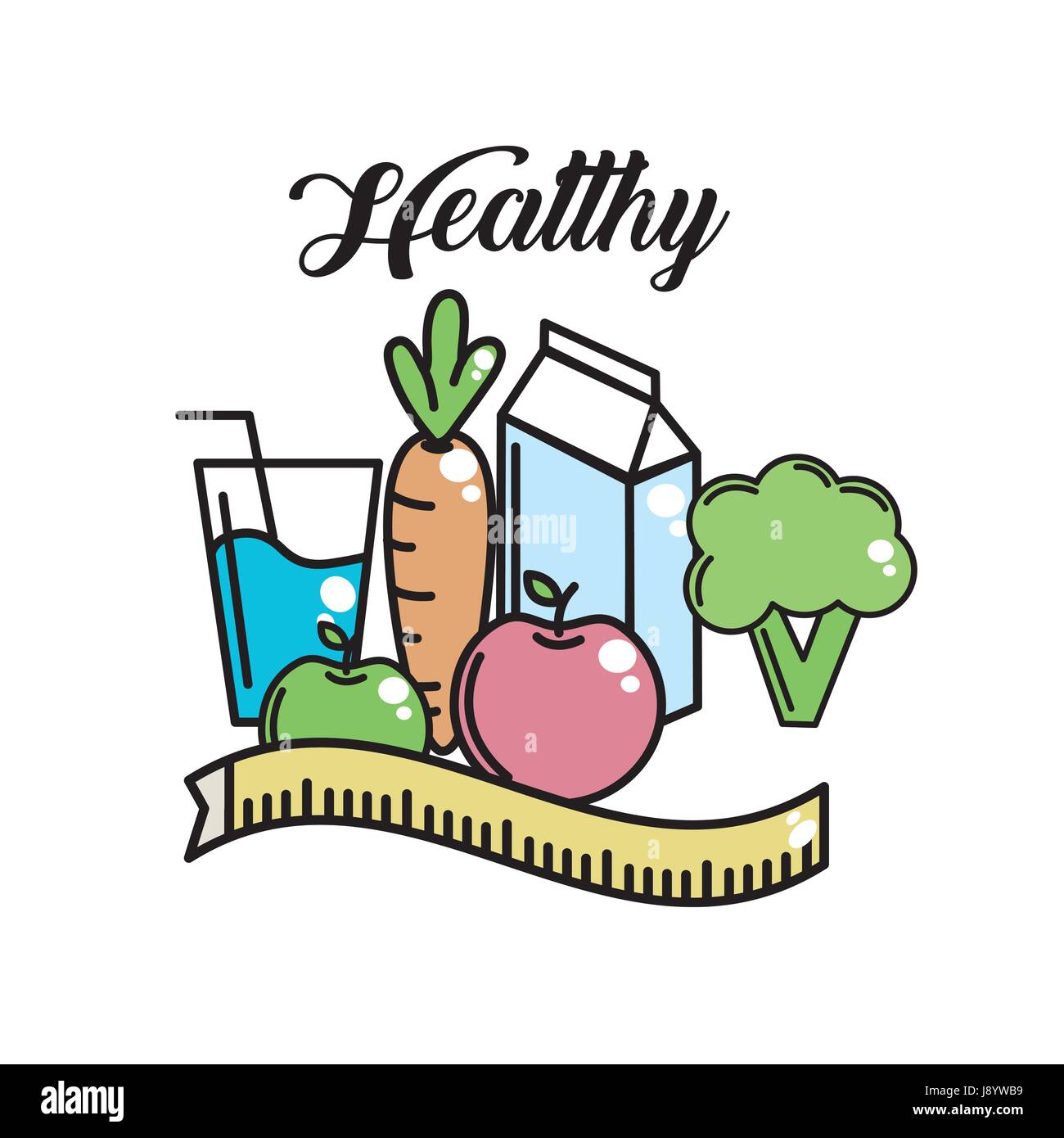 heathy food to fitness lifestyle activity Stock Vector