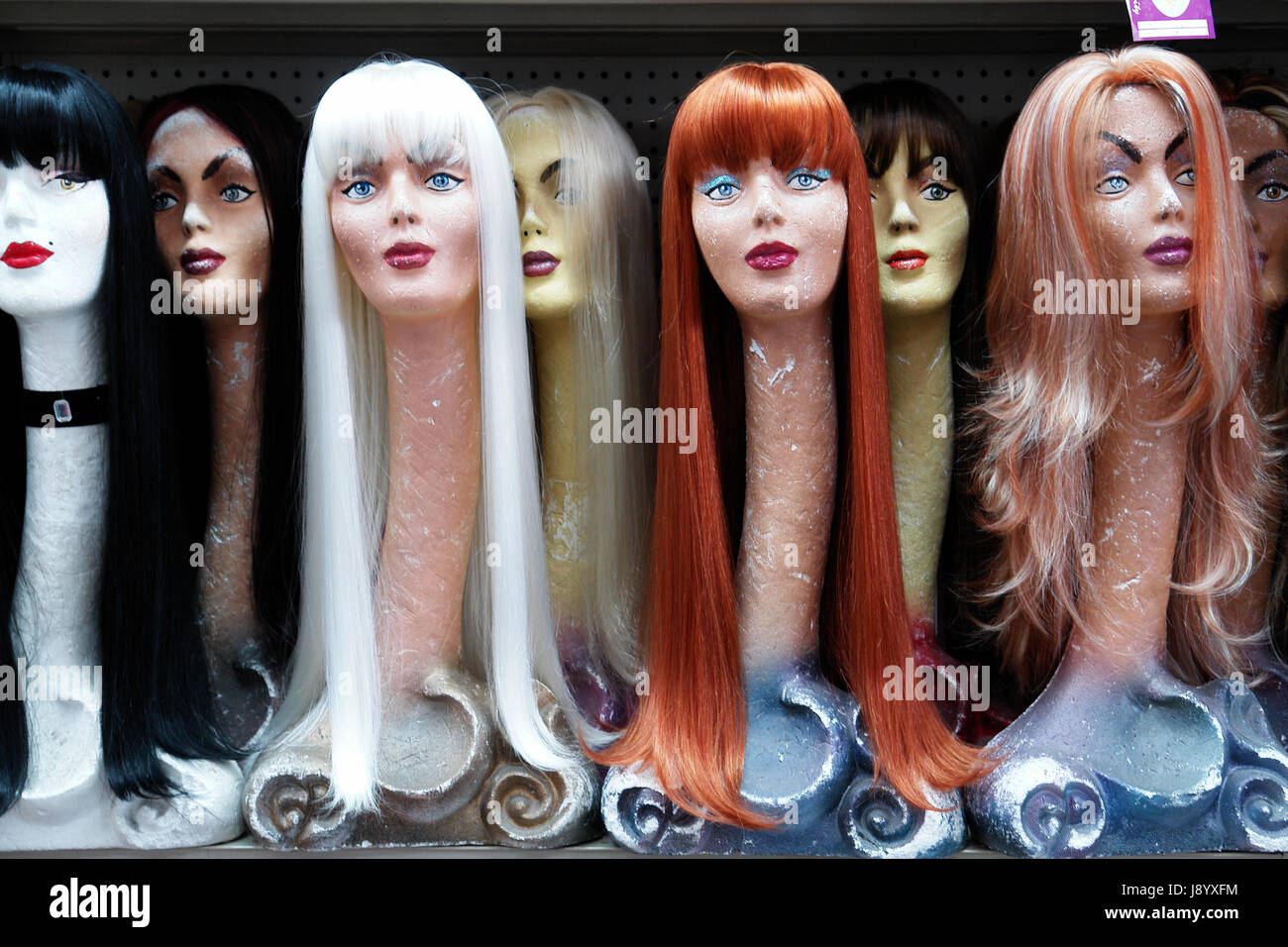 Wig Shop In Los Angeles USA Stock Photo Alamy