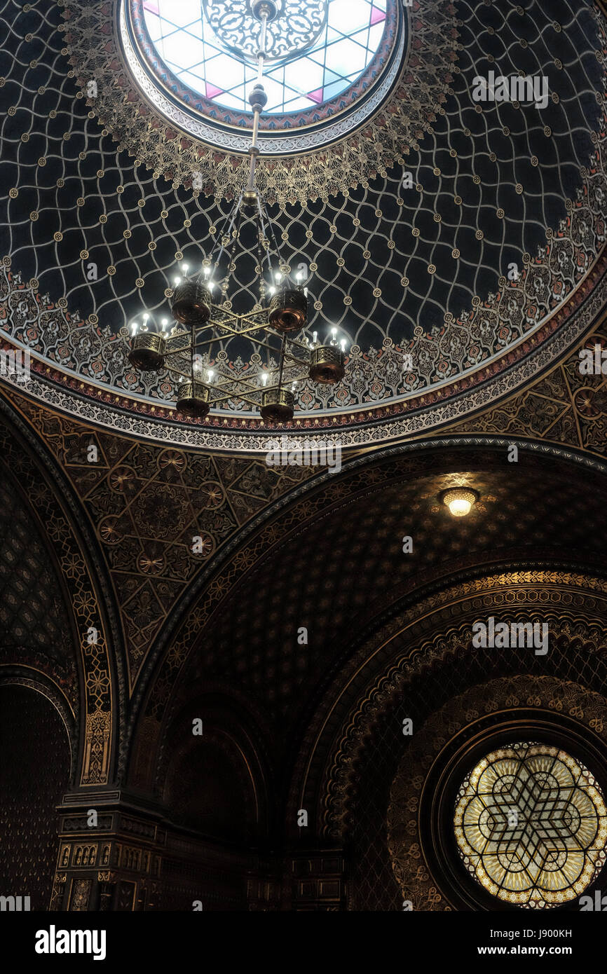 An internal view of the Spanish Synagogue, Španělská synagoga in Czech