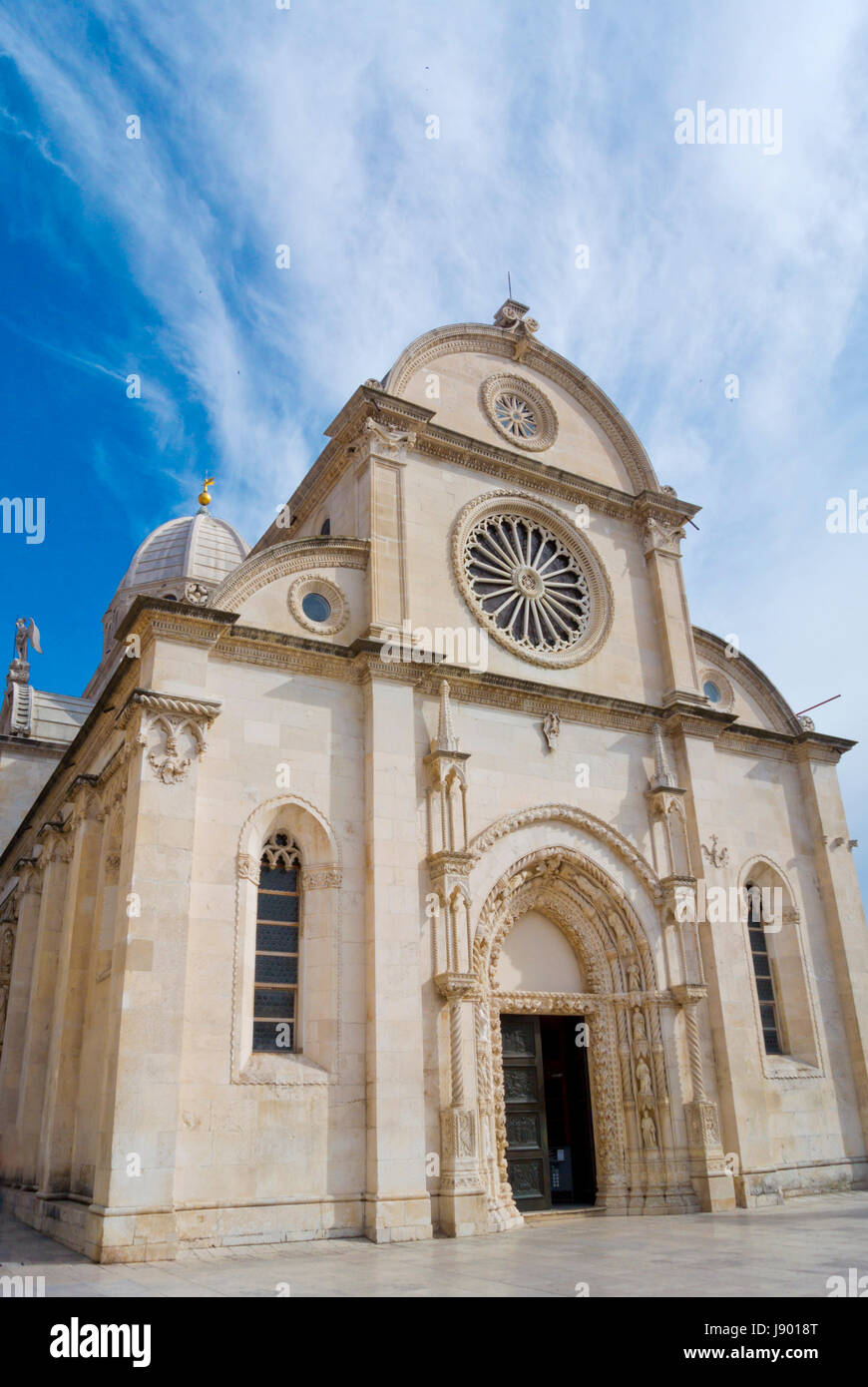 Katedrala sv Jakova, Sveti Jakov, cathedral of Saint James, Trg Republike Hrvatske, old town, Sibenik, Dalmatia, Croatia Stock Photo