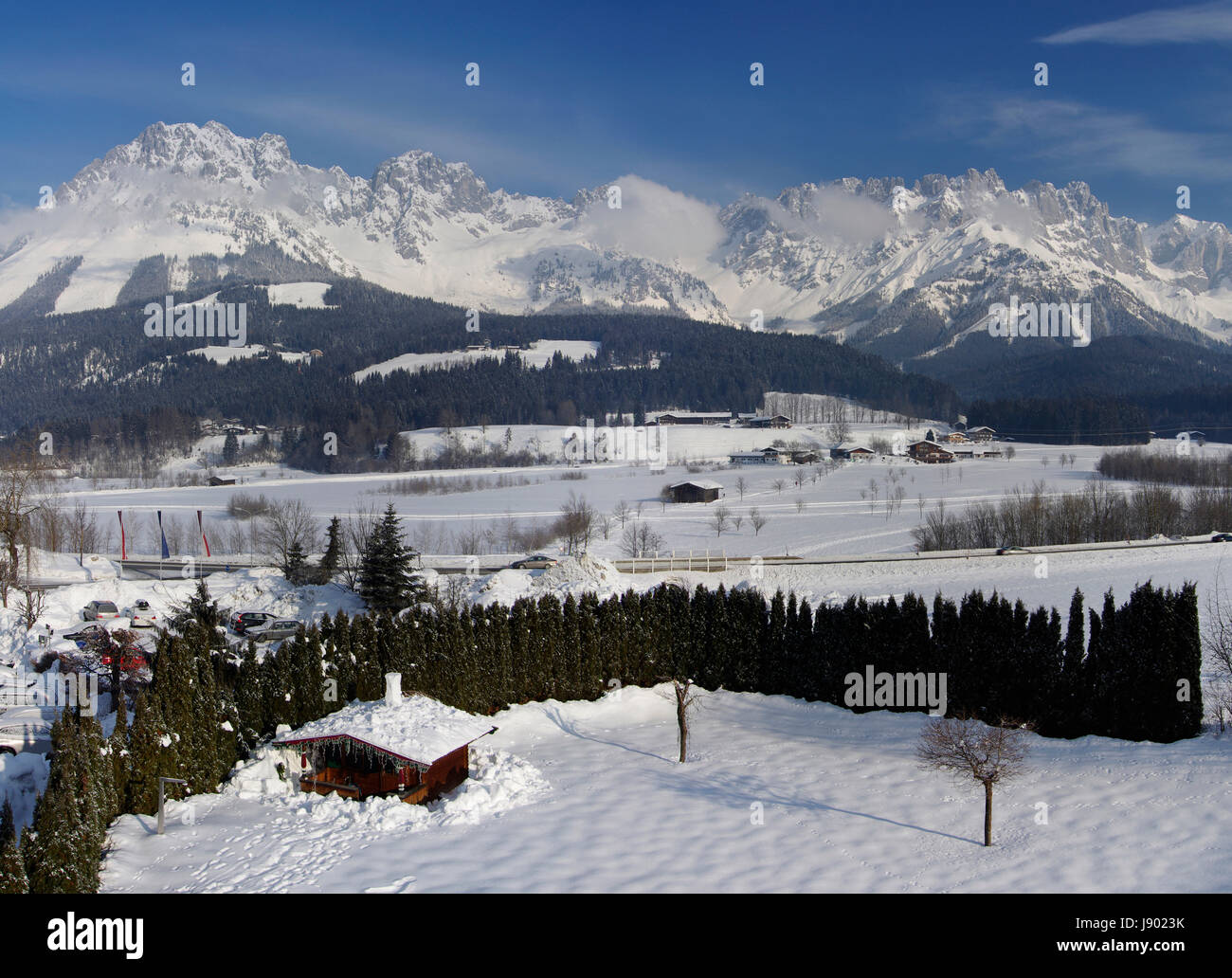 winter in the mountains - ellmau wilder kaiser Stock Photo - Alamy