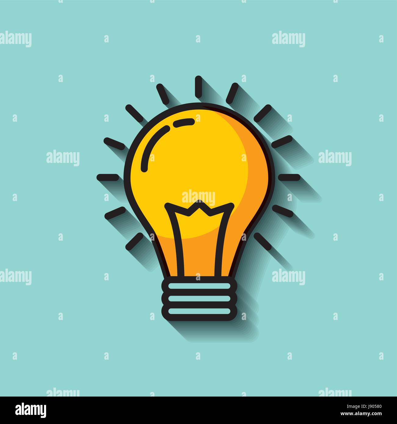 regular lightbulb idea concept image  Stock Vector