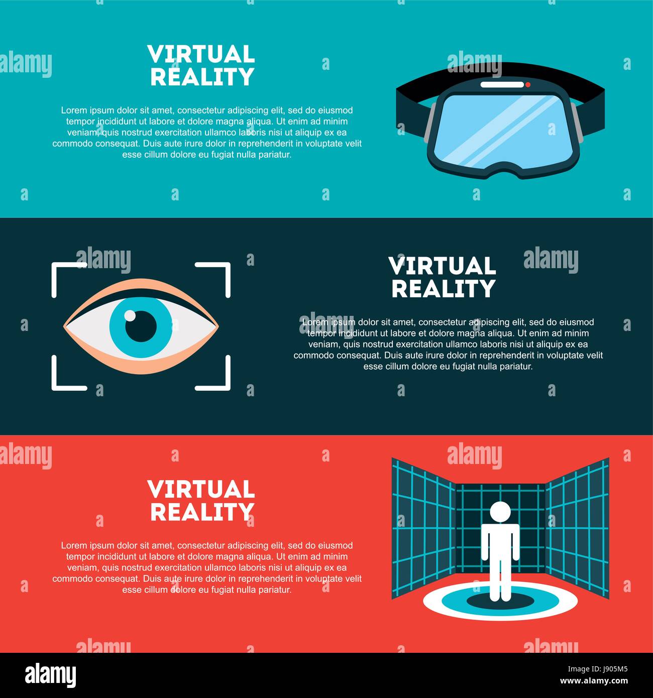 virtual reality flat Stock Vector Image & Art - Alamy