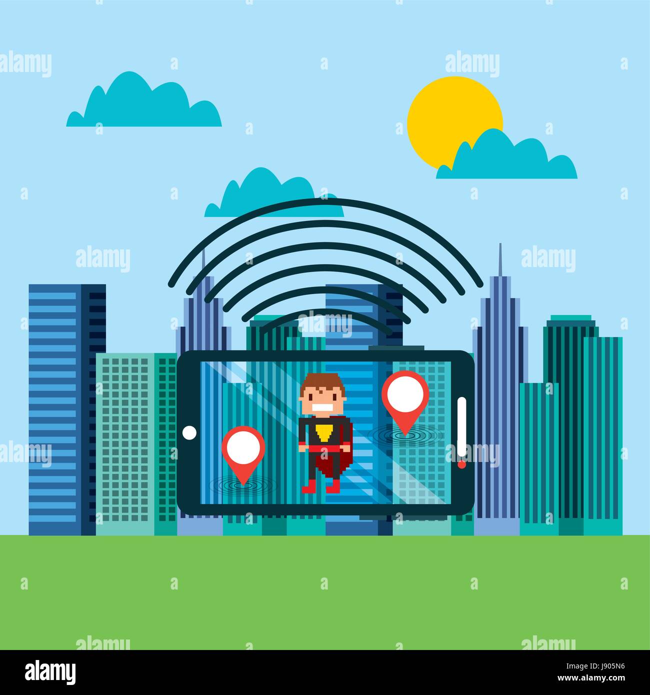 virtual reality flat Stock Vector Image & Art - Alamy