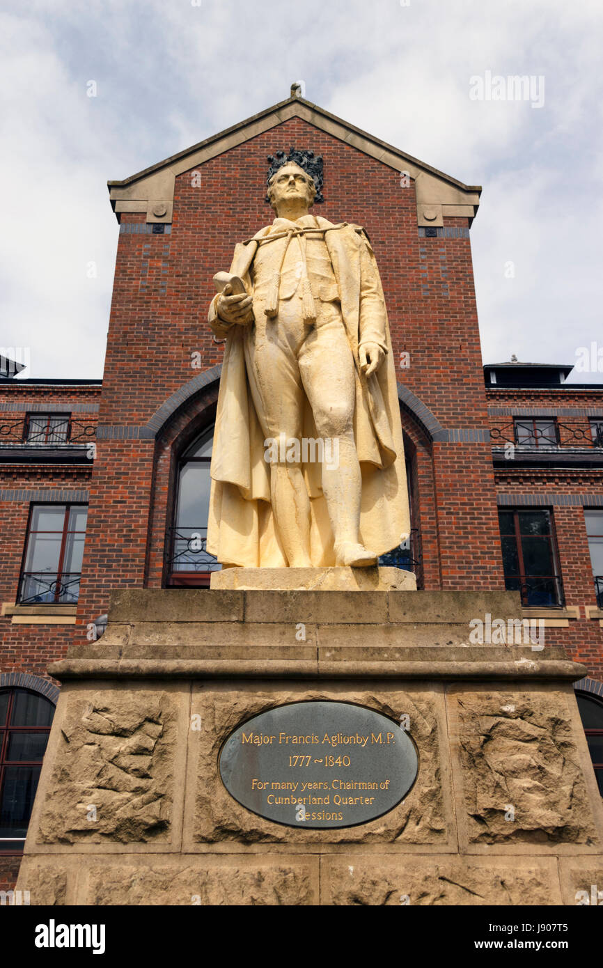 Major Francis Aglionby Statue Stock Photo Alamy