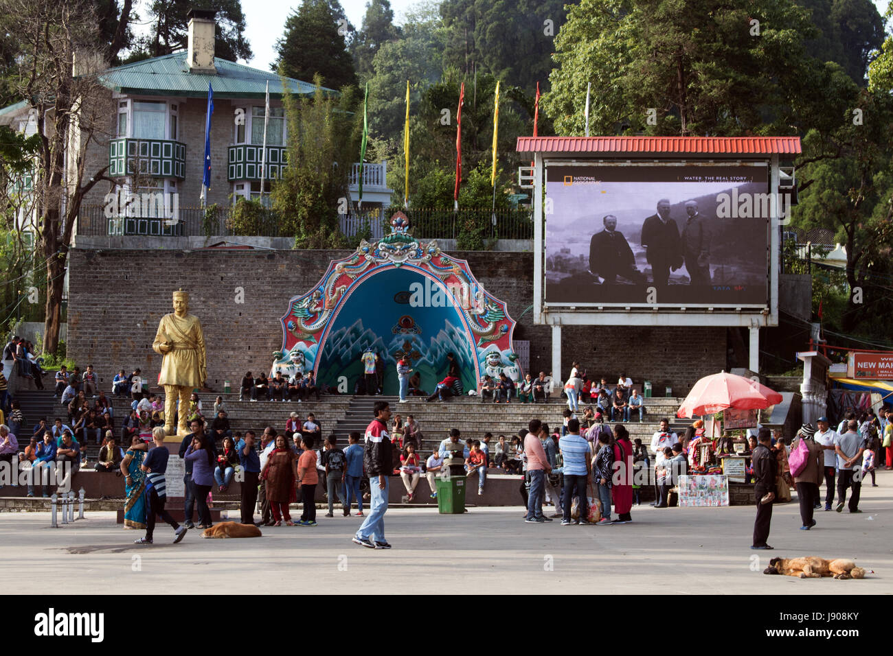 Darjeeling Mall, Chowrasta Darjeeling West Bengal India Stock Photo