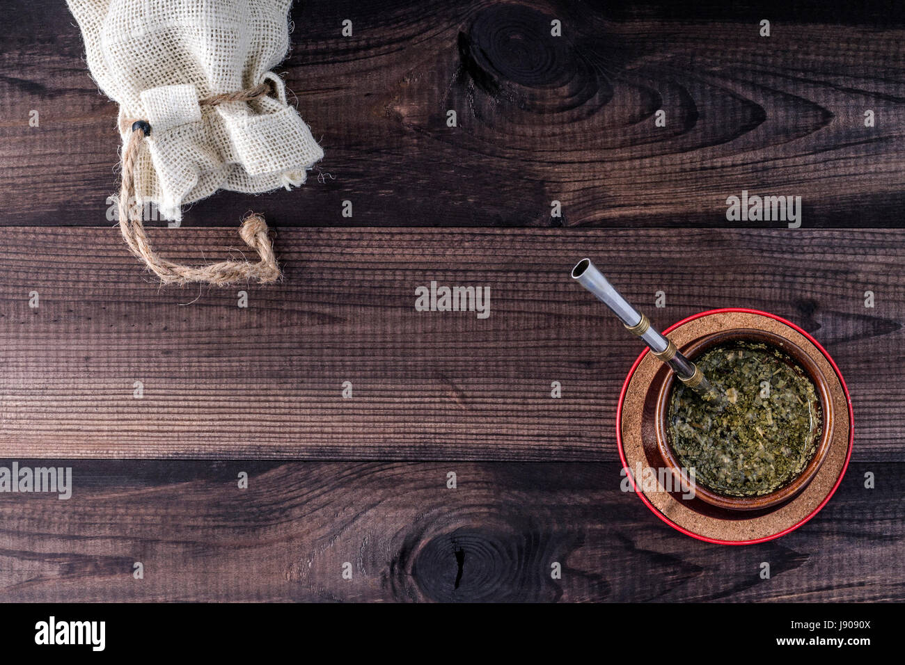 yerba mate in ceramic matero Stock Photo - Alamy