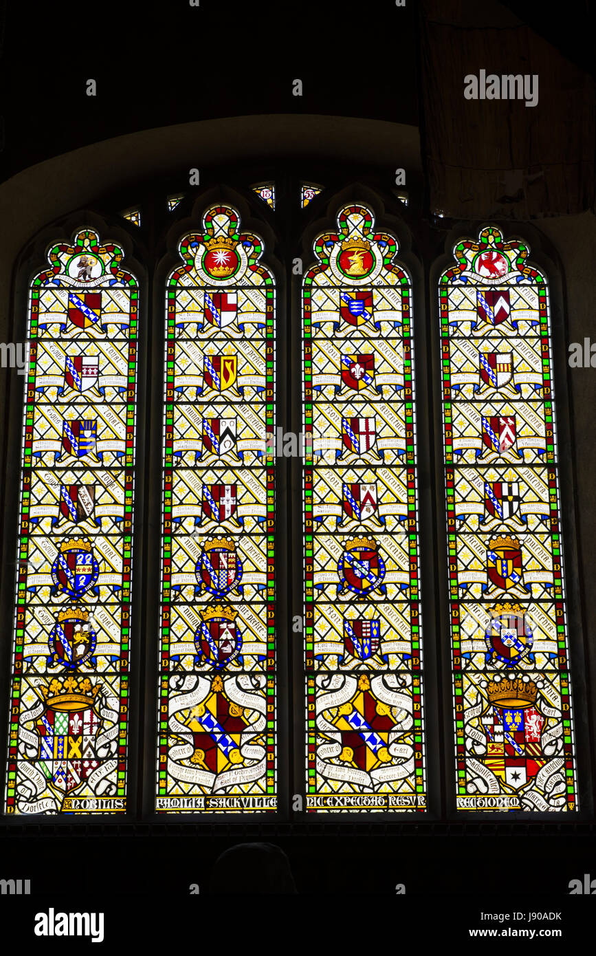 A Stained Glass Window Showing The Genealogy Of The Sackville Family In The Sackville Chapel Church Of St Michael All Angels Withyham East Sussex Stock Photo Alamy A Stained Glass Window Showing The Genealogy Of The Sackville Family In The Sackville Chapel Church Of St Michael All Angels Withyham East Sussex Stock Photo Alamy