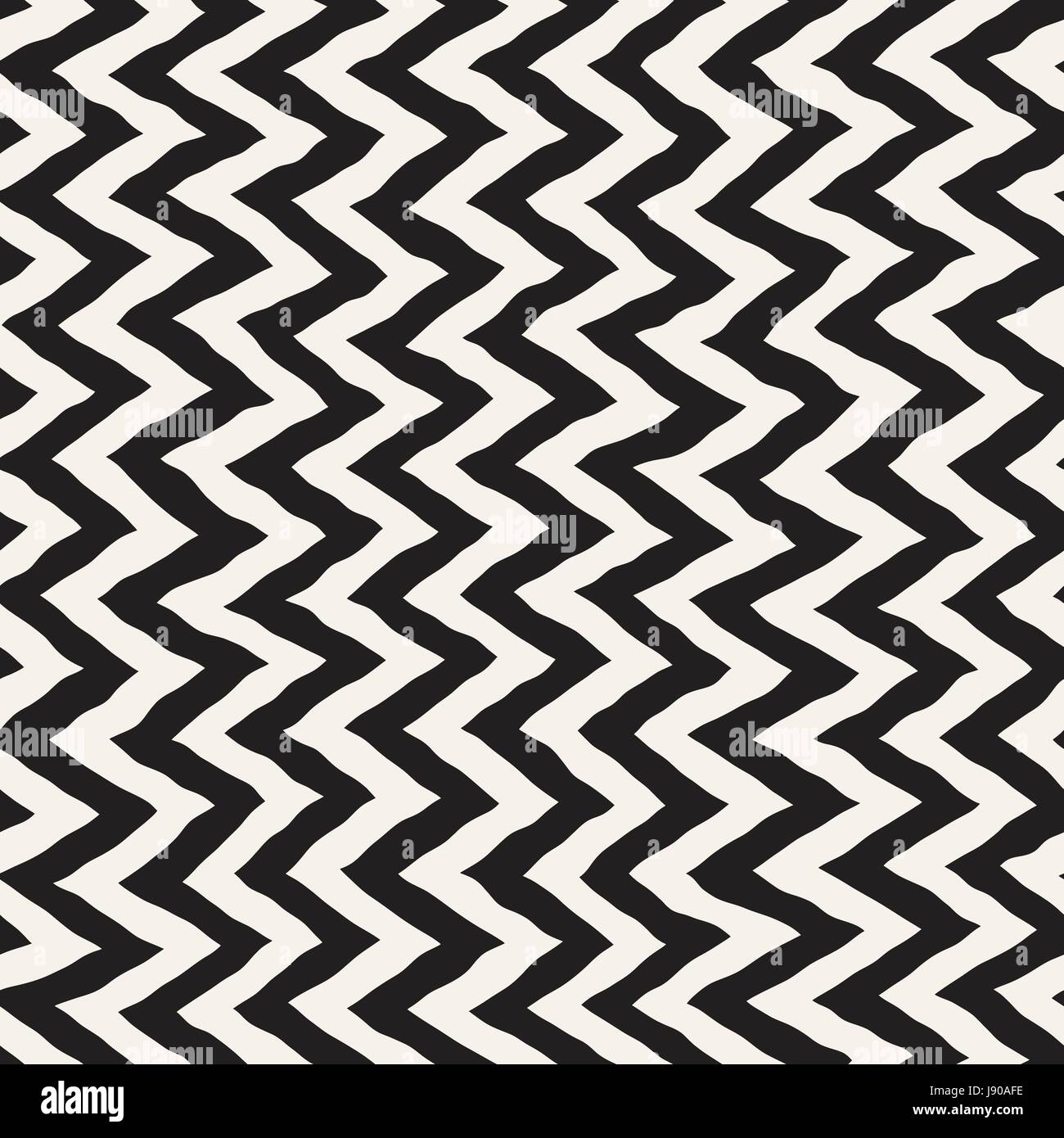 Seamless Wavy Hand Drawn Stripes Pattern. Abstract Repeating Vector ...
