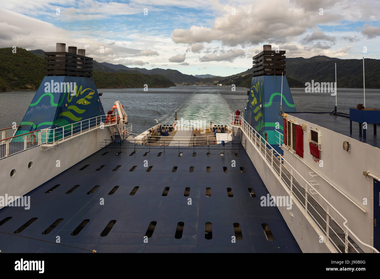 Interislander ferry from Picton to Wellington New Zealand Stock Photo